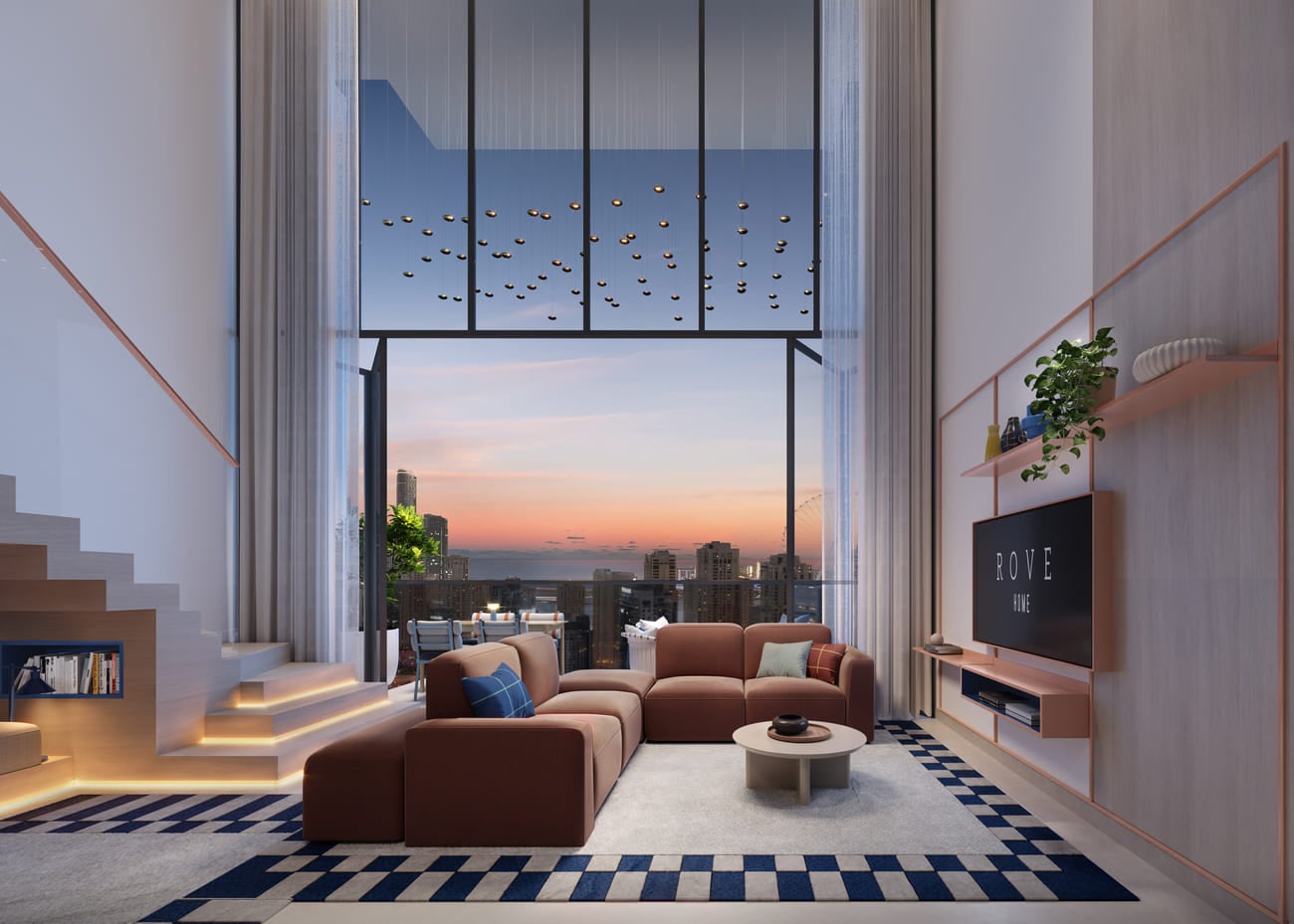 Rove Home Dubai Marina by IRTH Group, image 18 of 27. Render supplied by developer.