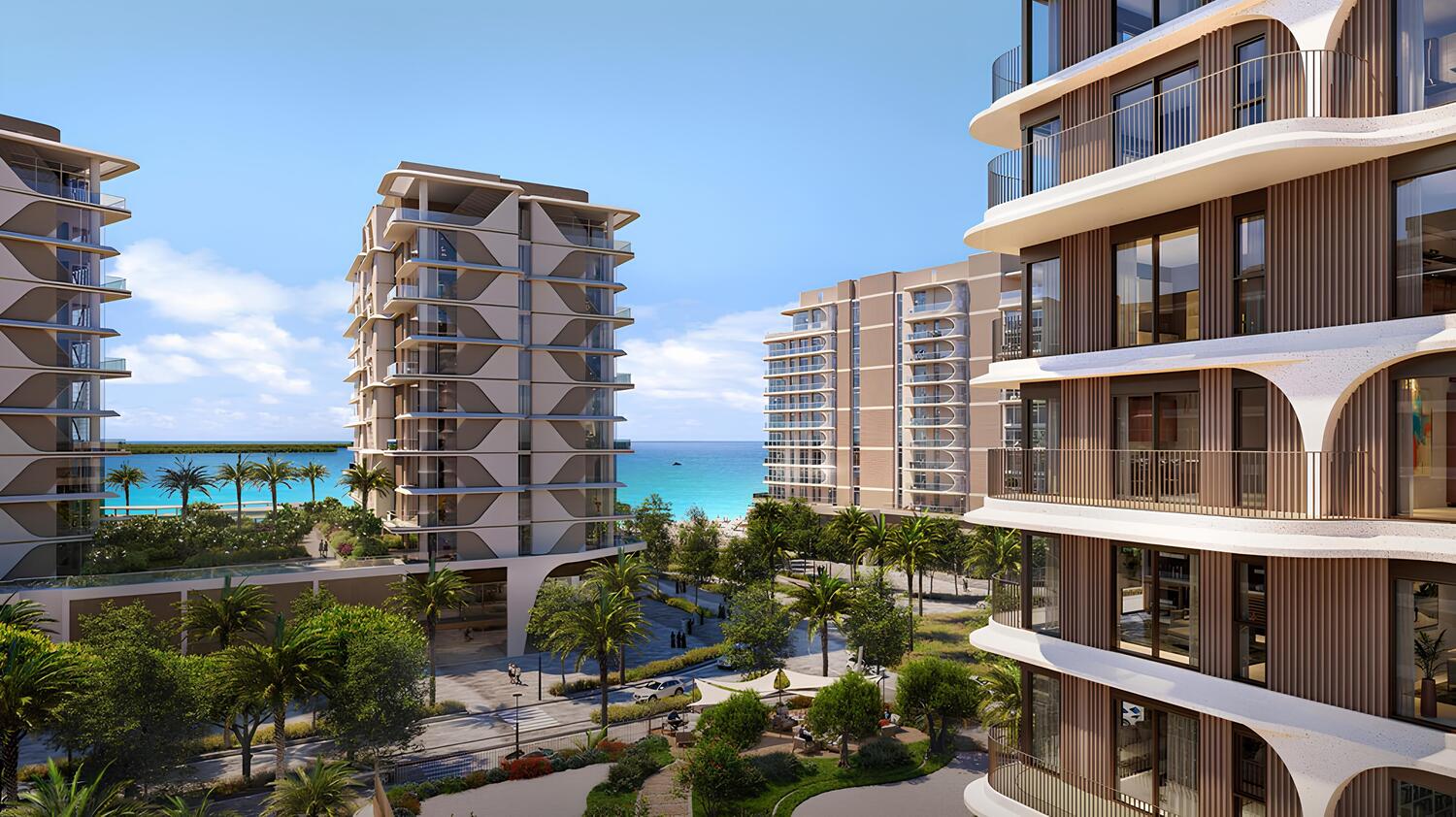 The Beach House Fahid by Aldar, image 3 of 11. Render supplied by developer.