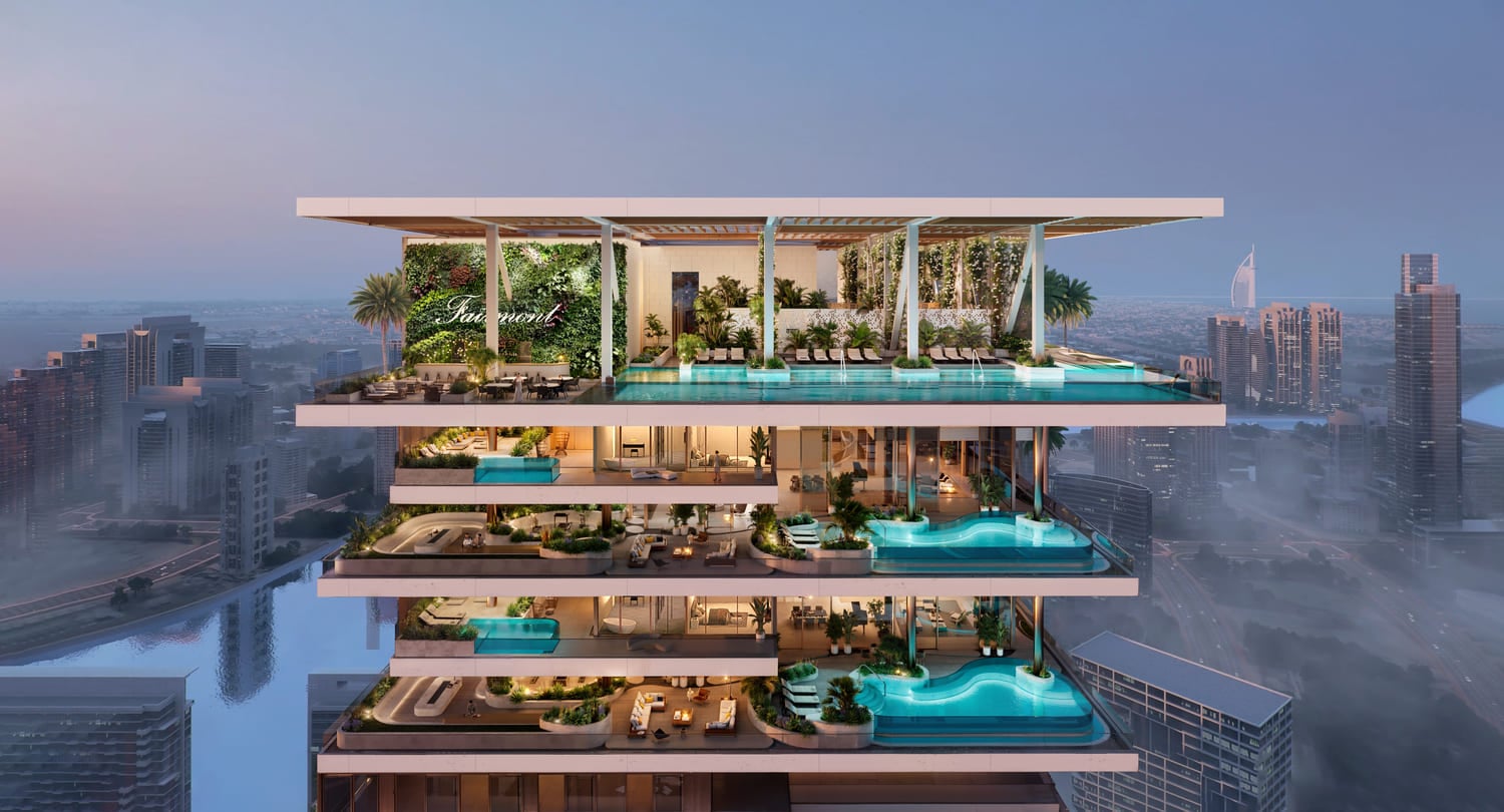 Fairmont Residences Solara Tower by SOL Properties, image 2 of 19. Render supplied by developer.