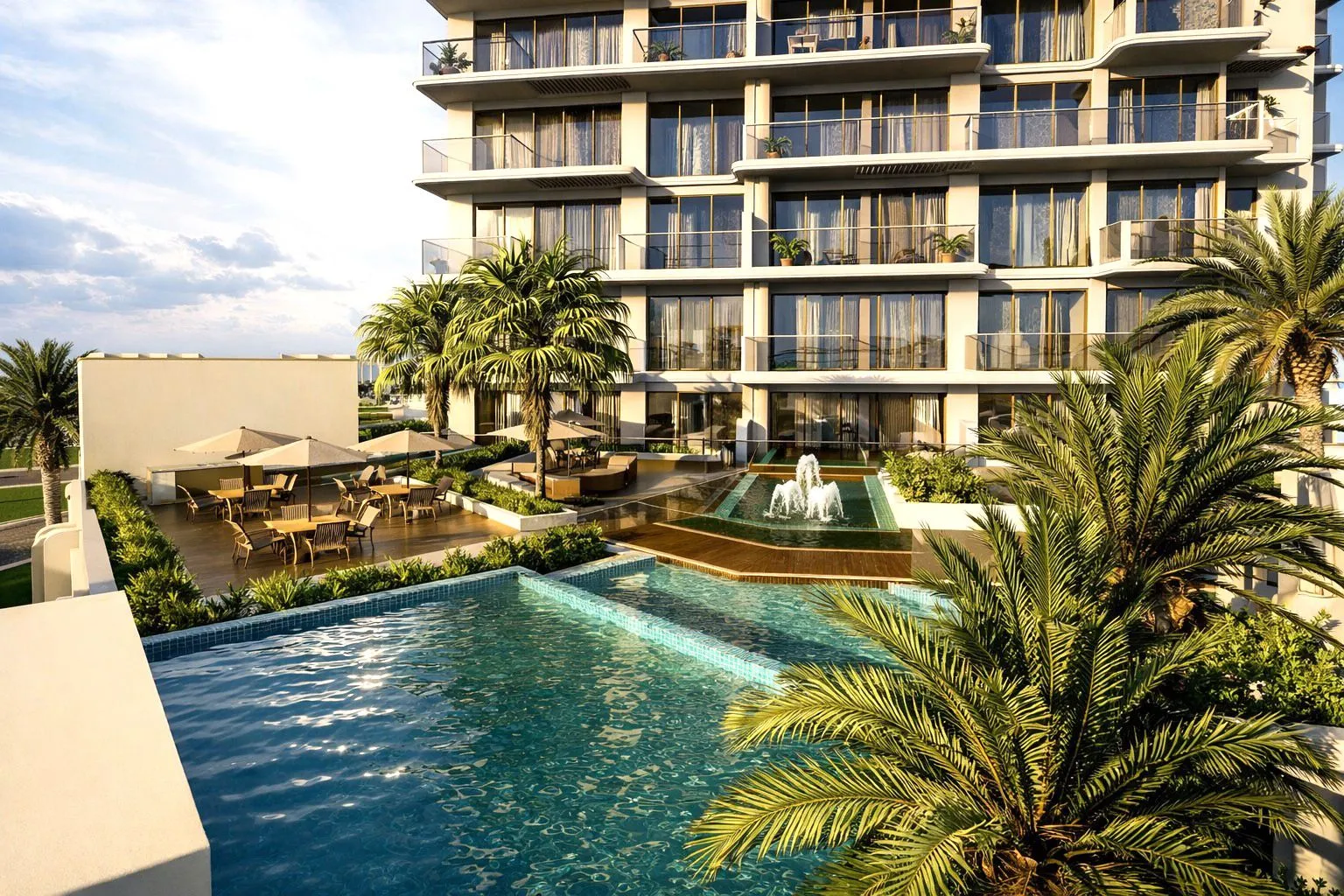 Sea View Residence by Sama Ezdan, image 1 of 13. Render supplied by developer.