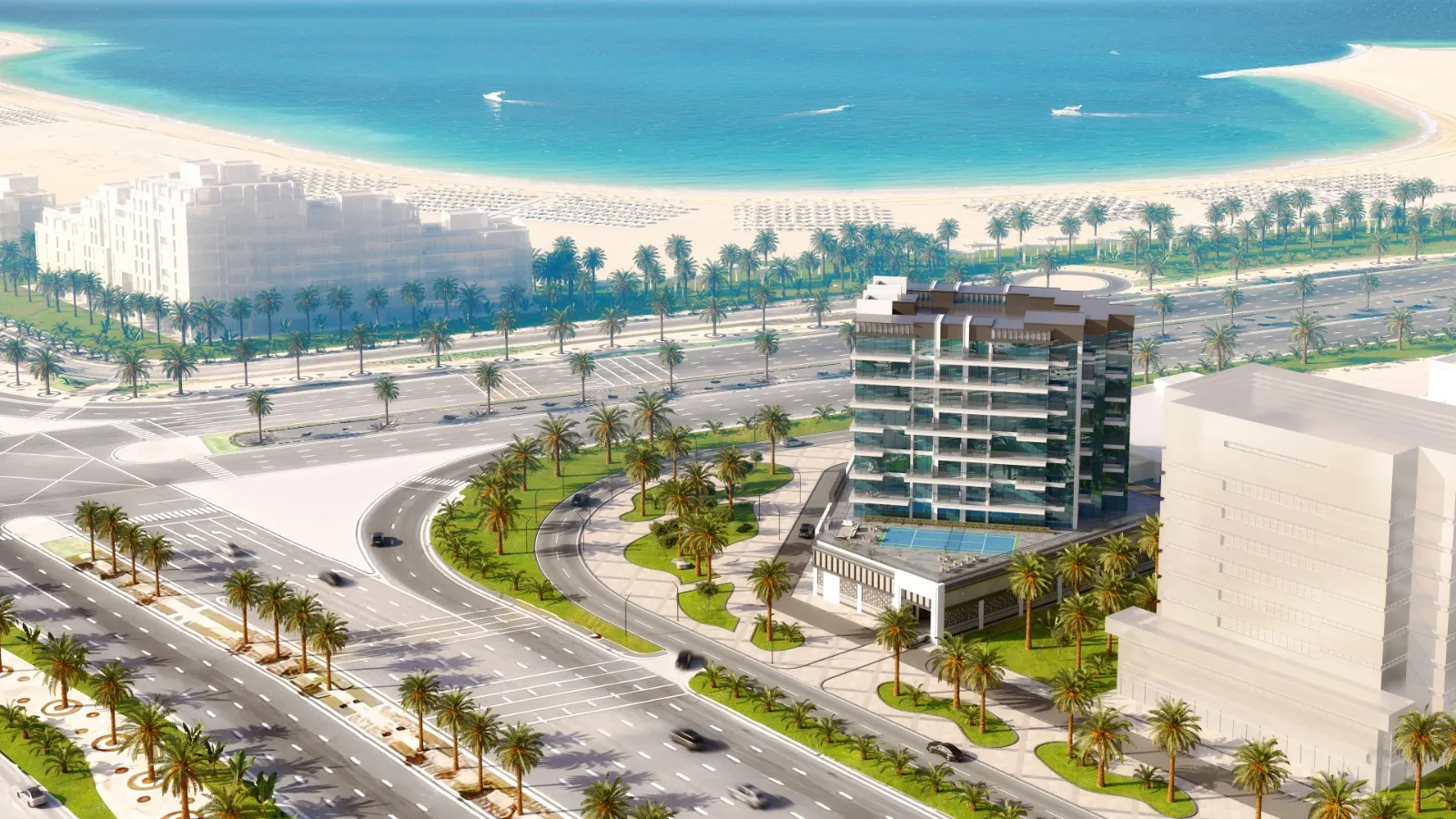 Sea View Residence by Sama Ezdan, image 4 of 13. Render supplied by developer.