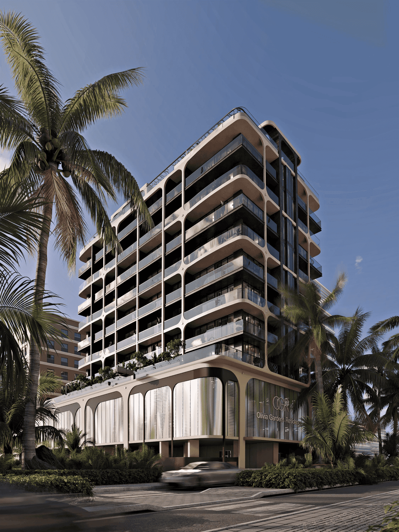 Olivia Gardens Residence by Segrex Development, image 1 of 27. Render supplied by developer.