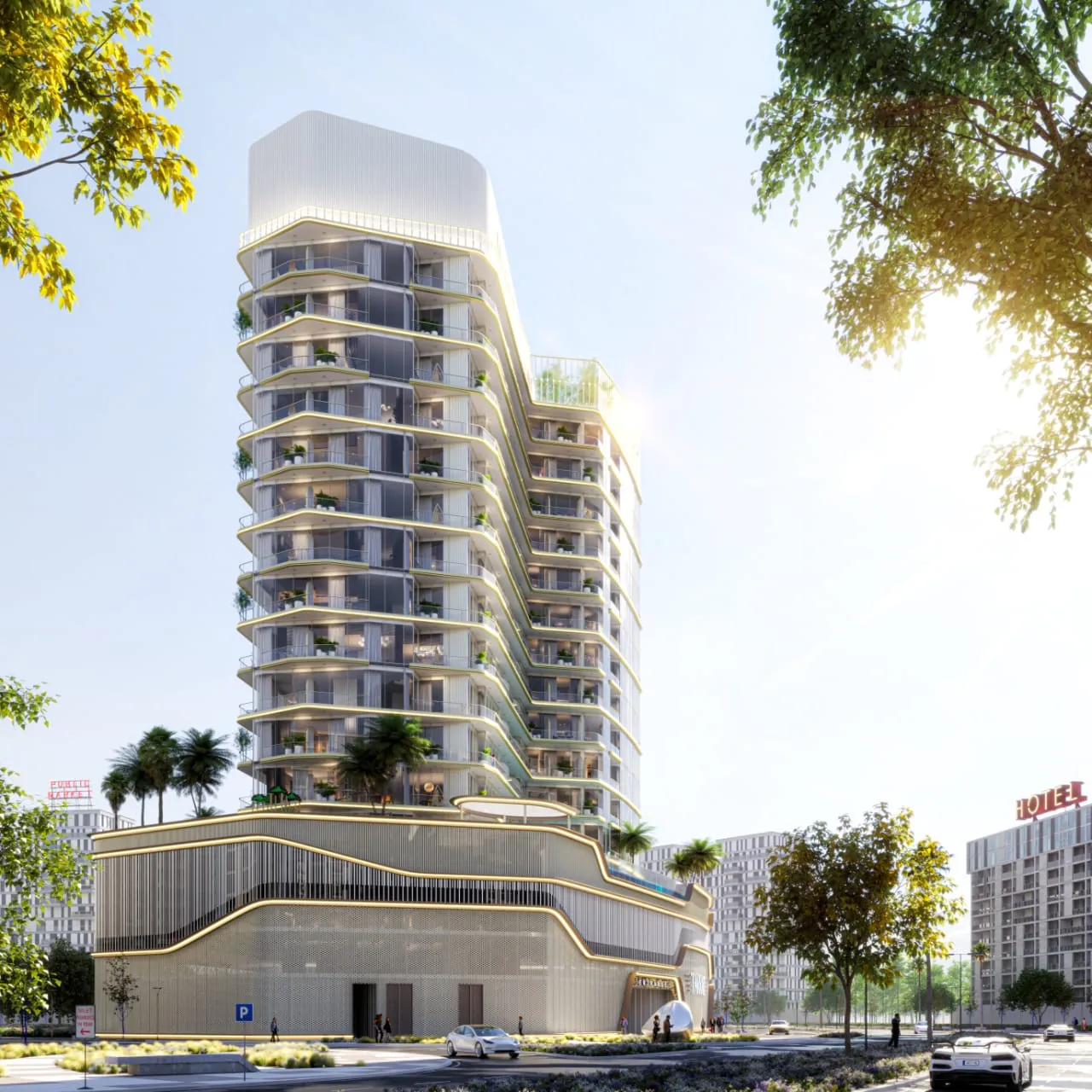 Celesto Tower 2 by Saeed Tarrad Real Estate Development, image 3 of 8. Render supplied by developer.