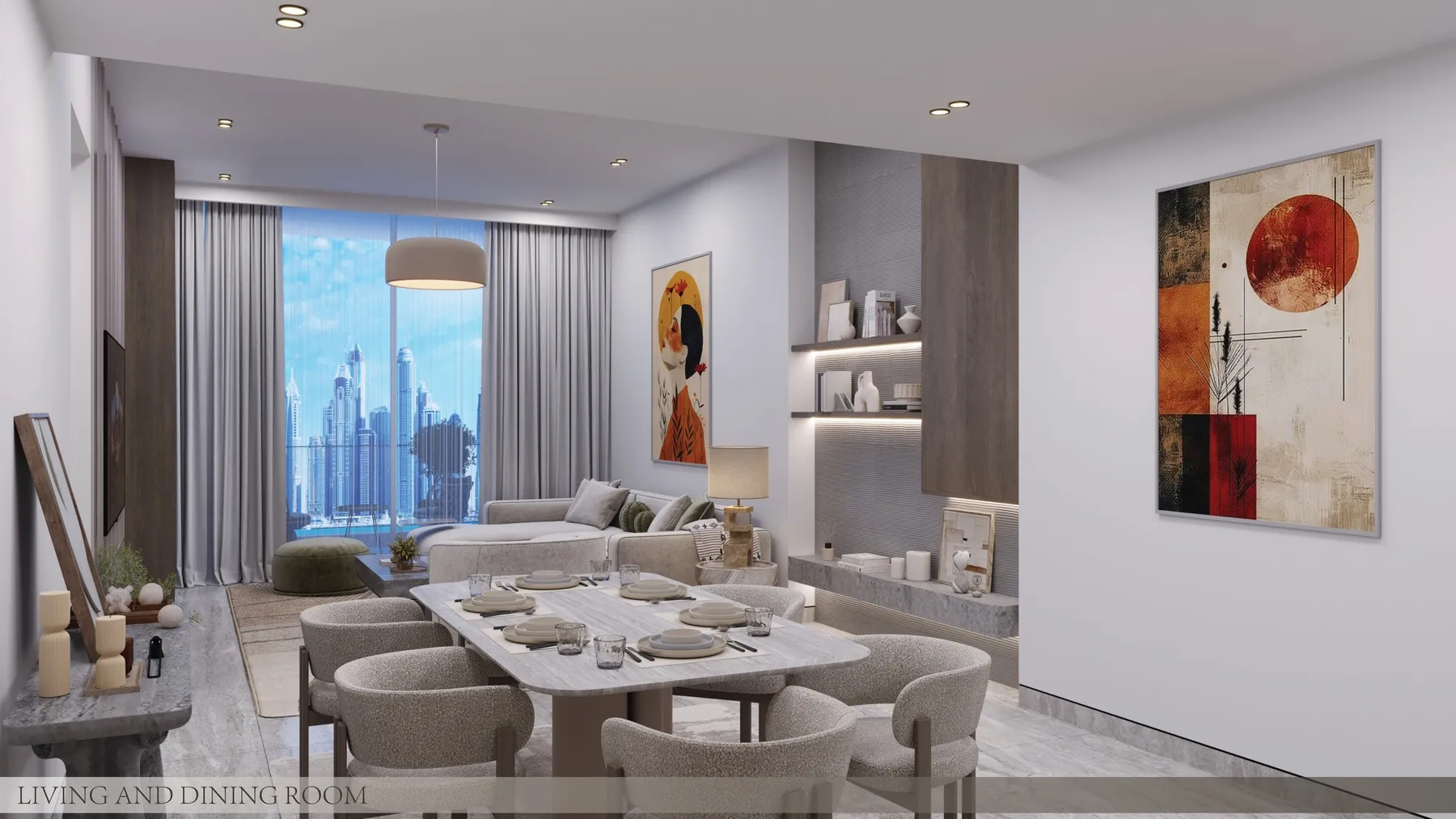 Al Vista by Dubai Investments, image 5 of 11. Render supplied by developer.