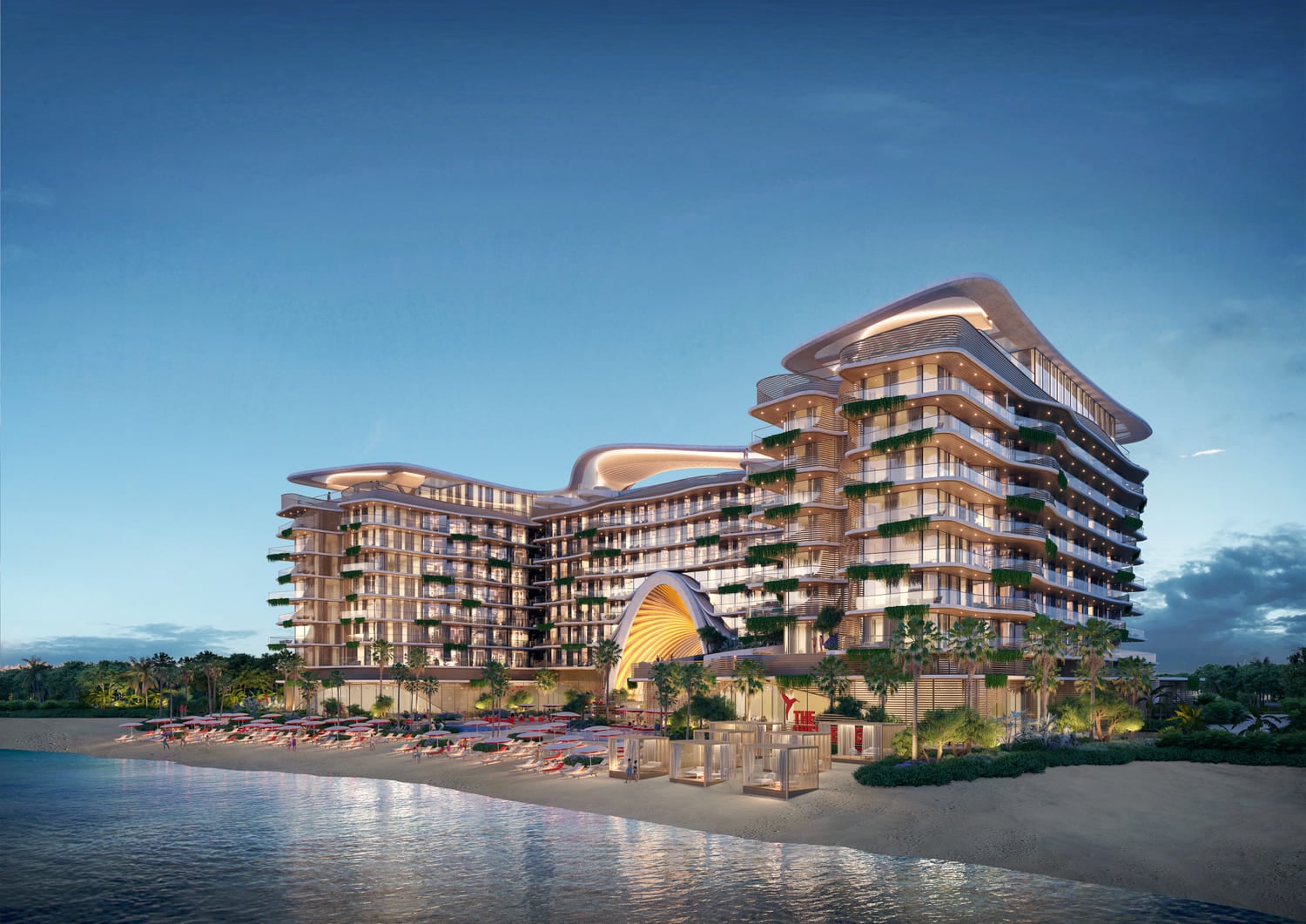 The Unexpected Al Marjan Island Hotel and Residence by ALMAL, image 3 of 12. Render supplied by developer.