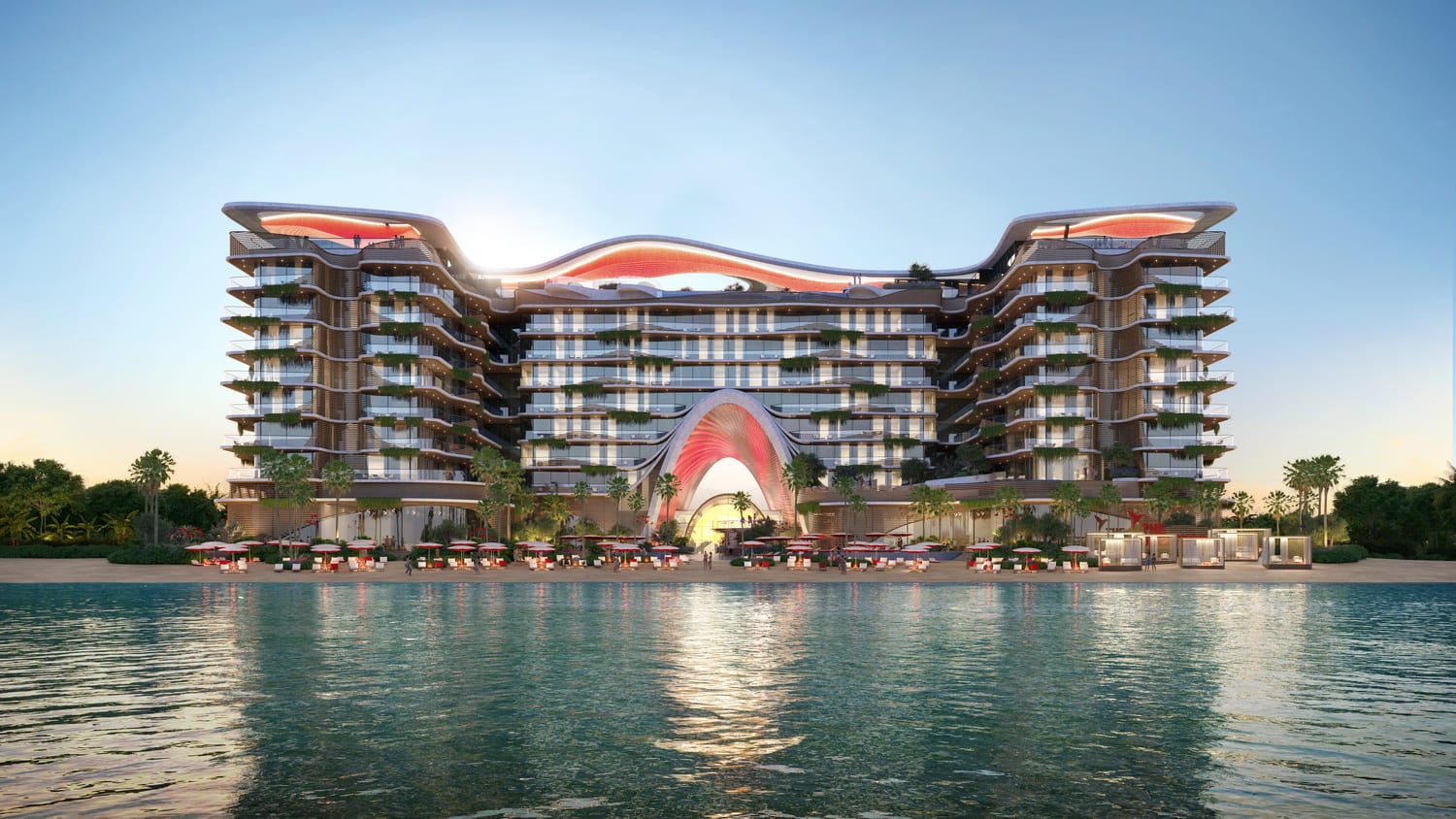 The Unexpected Al Marjan Island Hotel and Residence by ALMAL, image 4 of 12. Render supplied by developer.