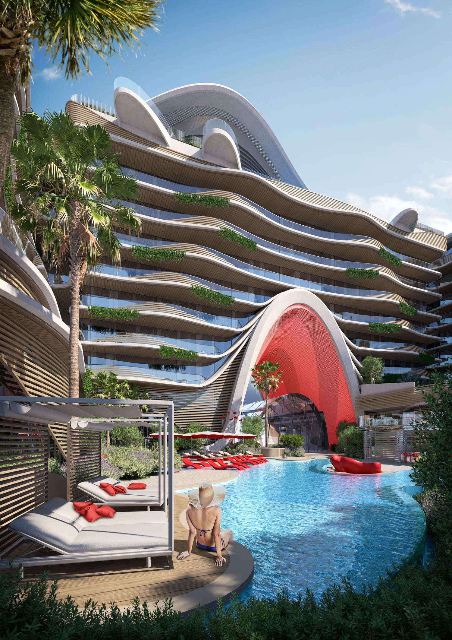 The Unexpected Al Marjan Island Hotel and Residence by ALMAL, image 6 of 12. Render supplied by developer.