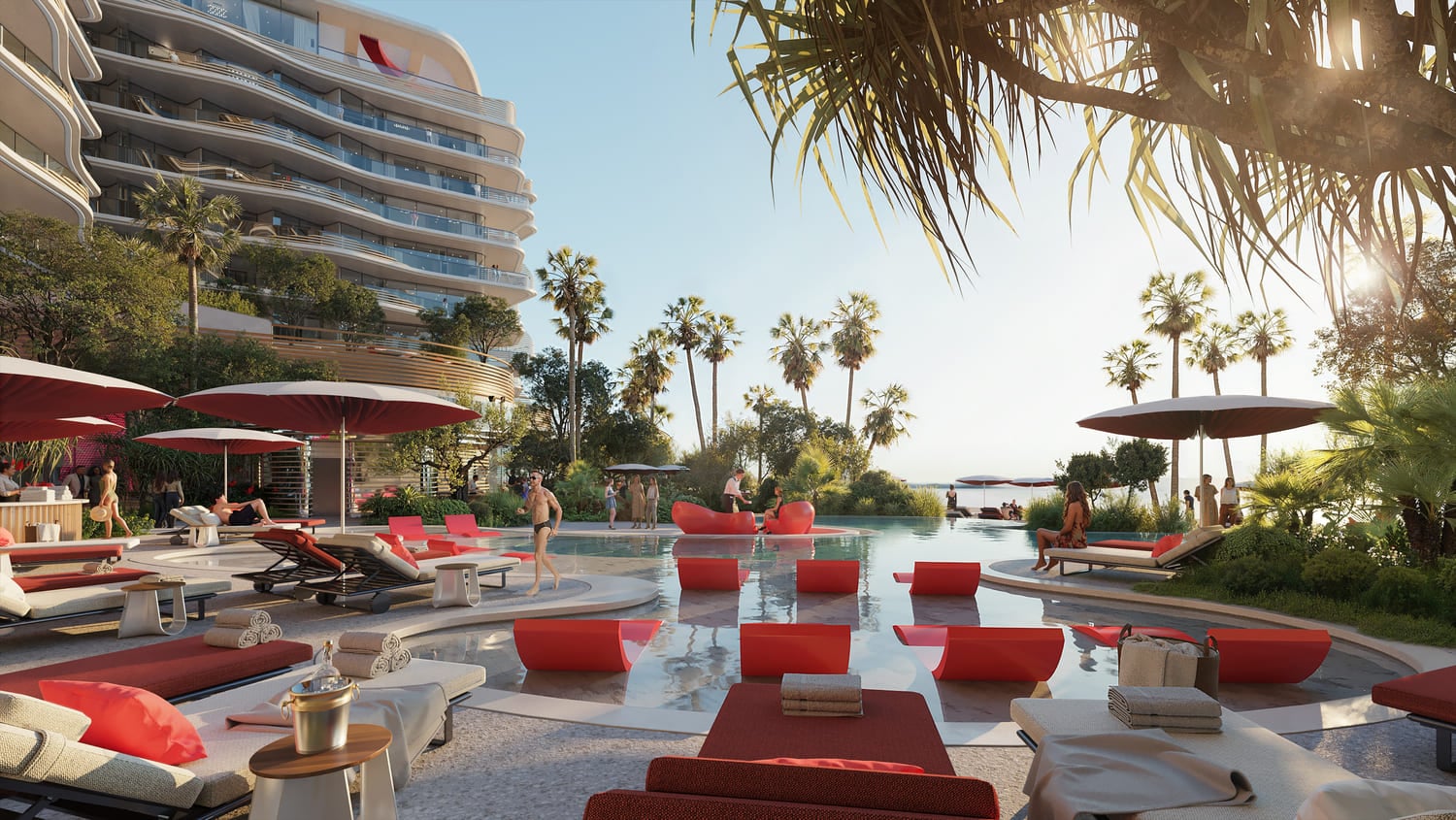 The Unexpected Al Marjan Island Hotel and Residence by ALMAL, image 7 of 12. Render supplied by developer.