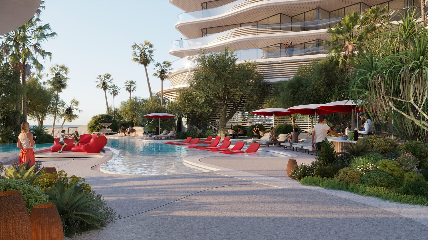The Unexpected Al Marjan Island Hotel and Residence by ALMAL, image 8 of 12. Render supplied by developer.