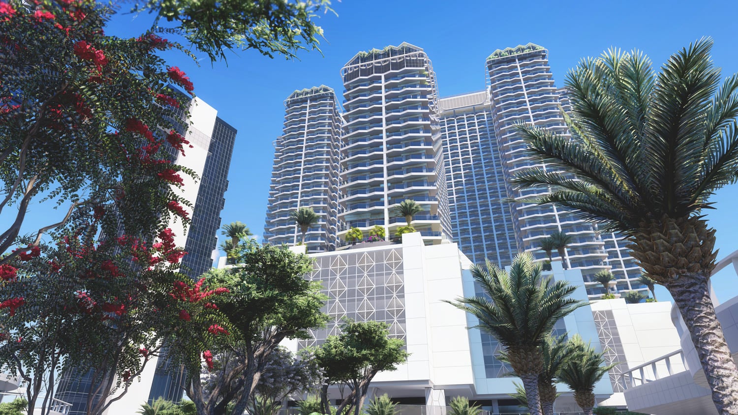 Golf Views Seven City, JLT (Jumeirah Lake Towers). Render supplied by developer.