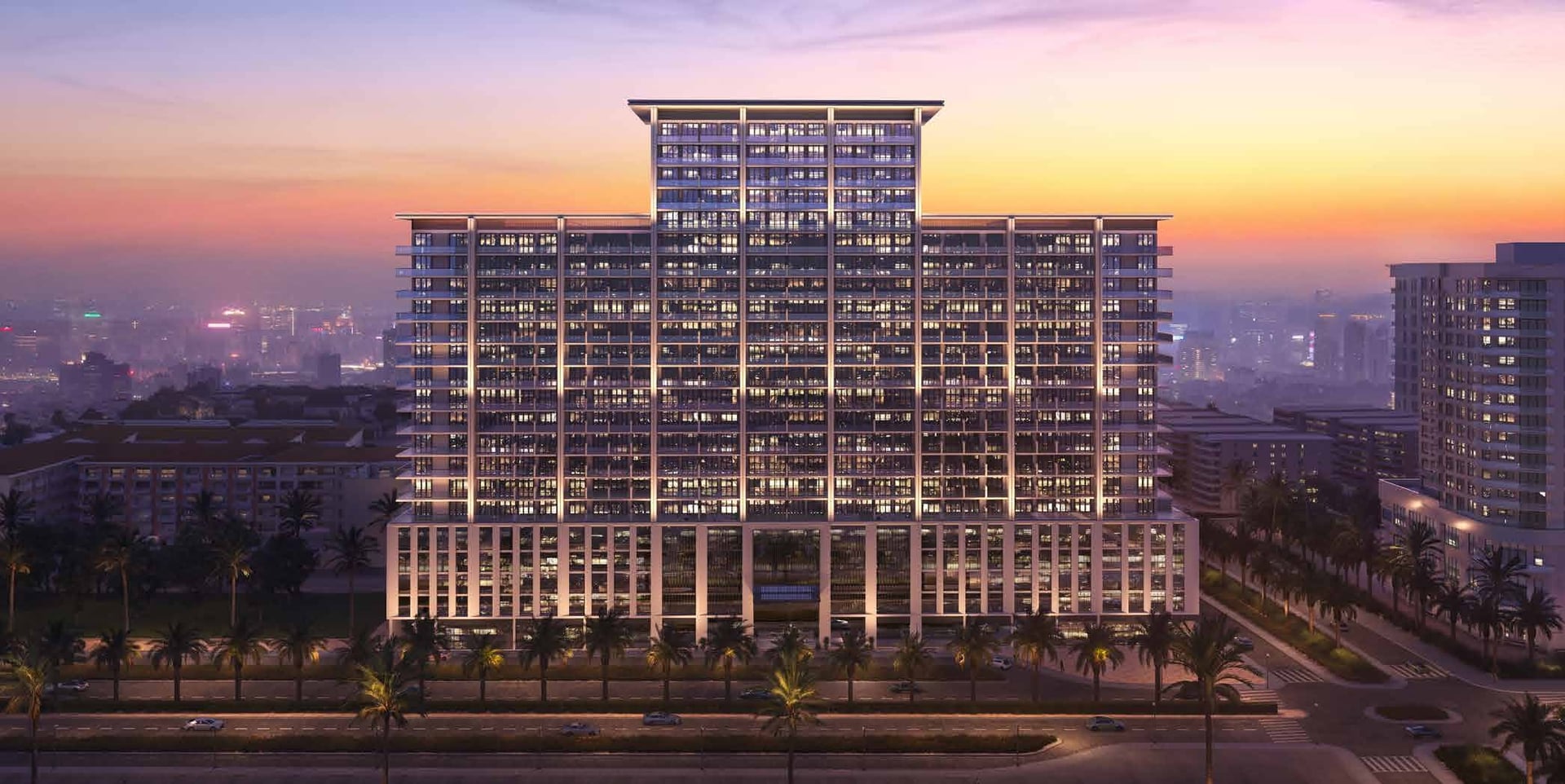 Binghatti Amberhall, image 1 of 6. Render supplied by developer.
