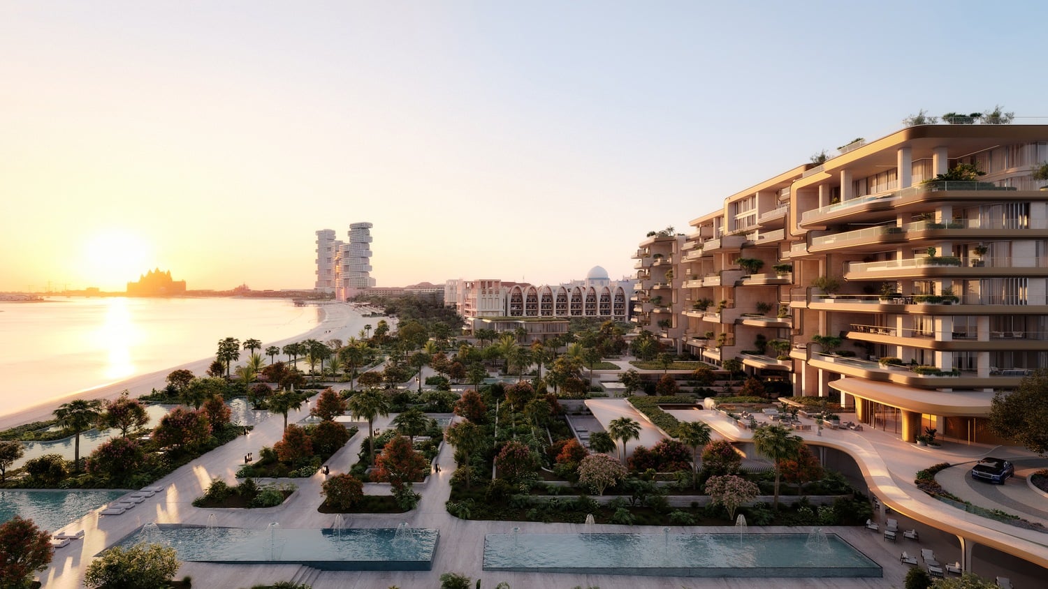 The Alba Residences by Omniyat, image 2 of 26. Render supplied by developer.
