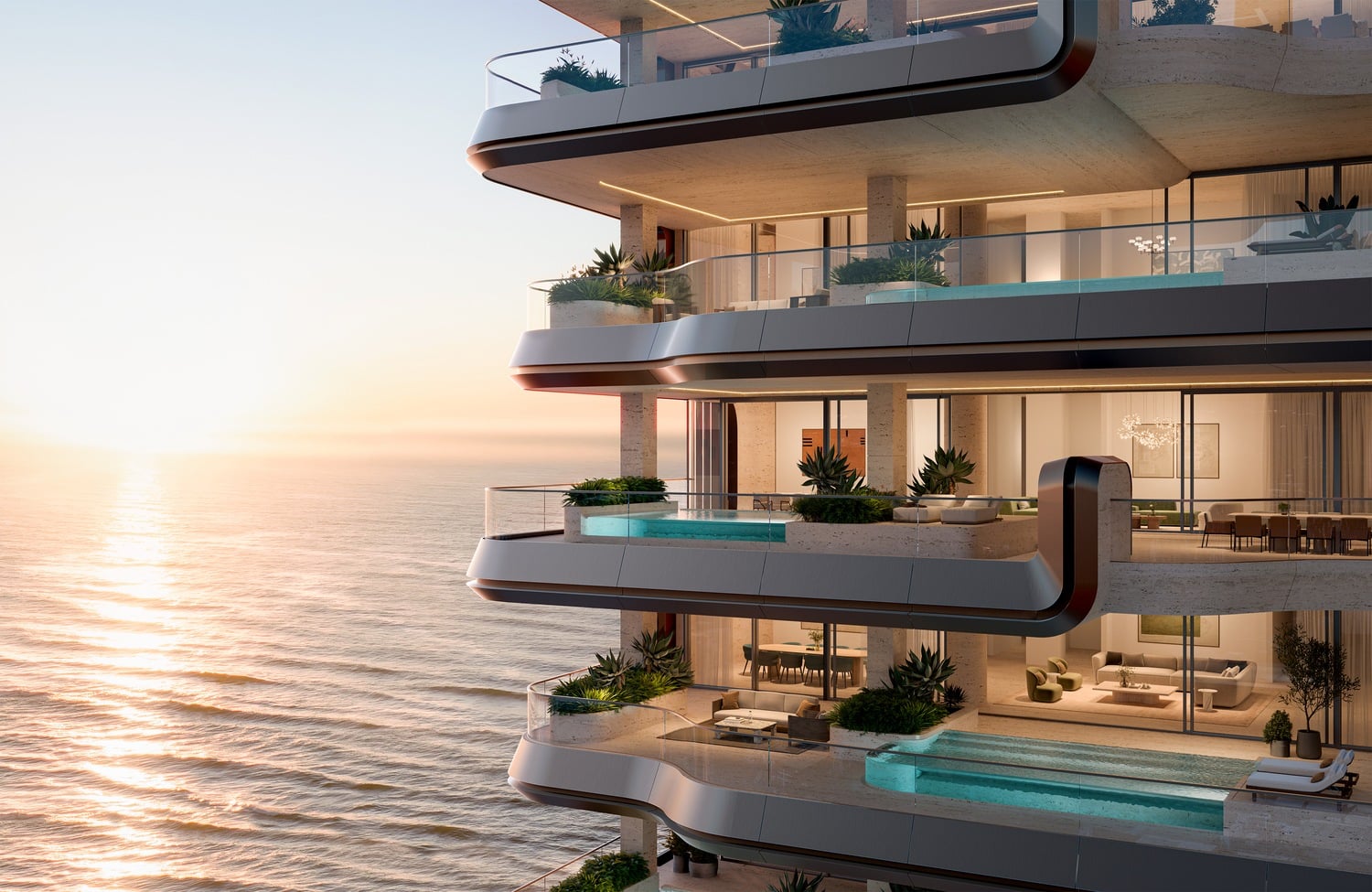 The Alba Residences by Omniyat, image 8 of 26. Render supplied by developer.