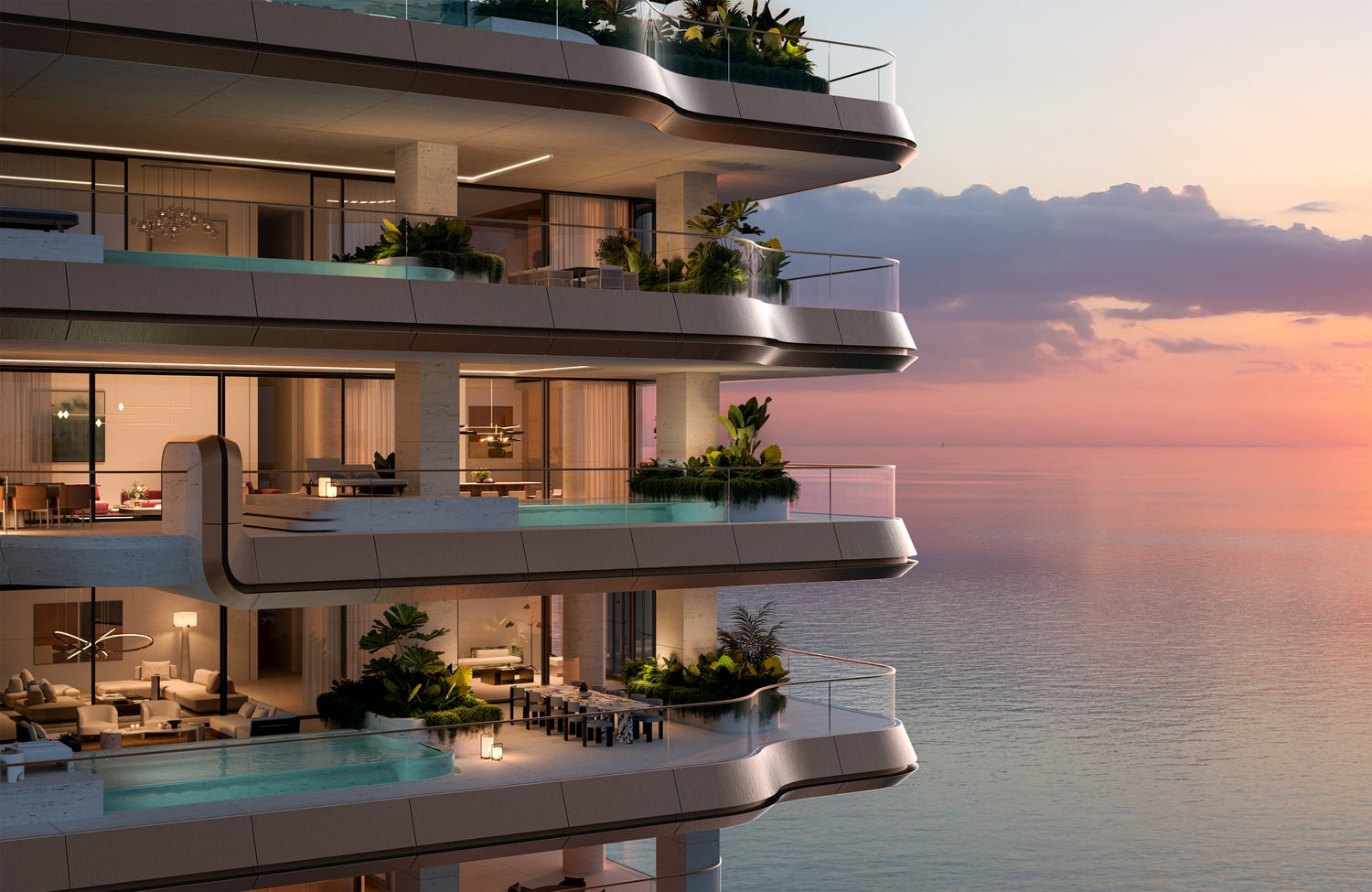 The Alba Residences by Omniyat, image 9 of 26. Render supplied by developer.