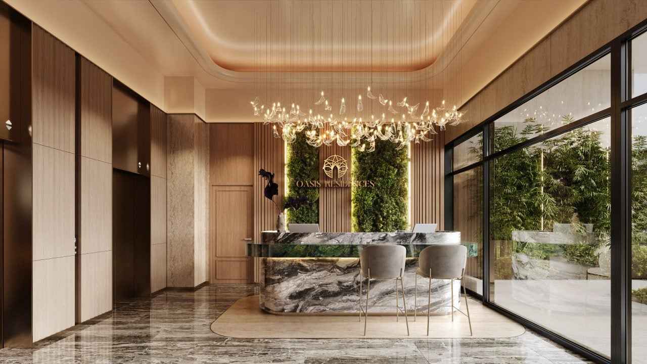 Oasis Residences by Al Helal Al Zahaby Real Estate Development (HZ Development), image 9 of 9. Render supplied by developer.