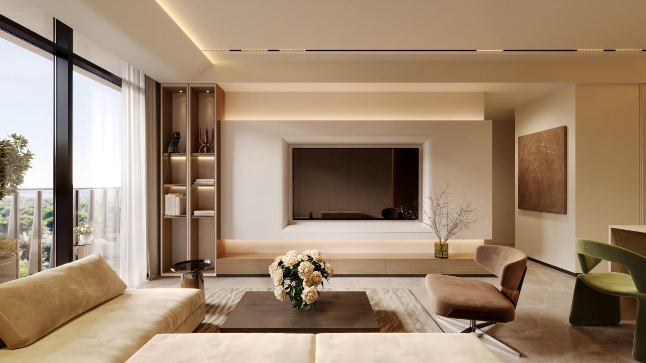 Oasis Residences by Al Helal Al Zahaby Real Estate Development (HZ Development), image 4 of 9. Render supplied by developer.