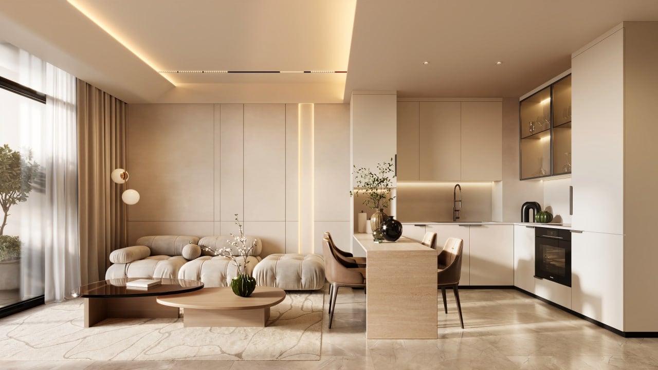 Oasis Residences by Al Helal Al Zahaby Real Estate Development (HZ Development), image 5 of 9. Render supplied by developer.