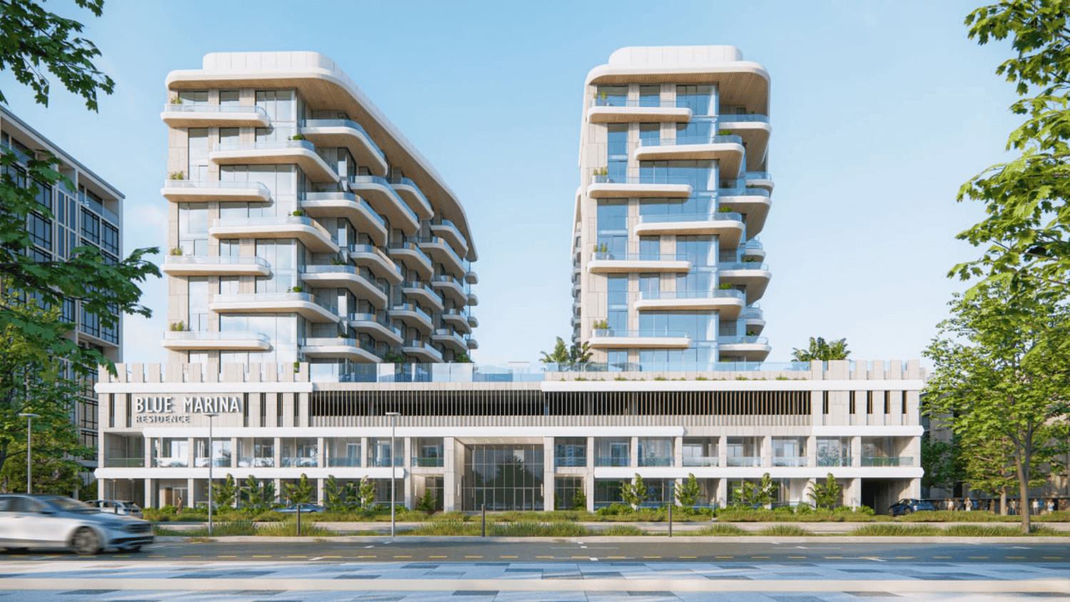 Blue Marina Residence by Shakirov Developments, image 1 of 26. Render supplied by developer.