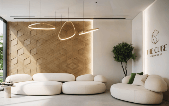 The Cube Residences by AMWAJ Development, image 13 of 13. Render supplied by developer.