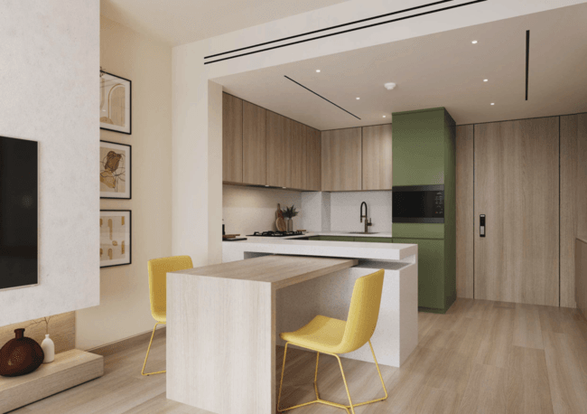 The Cube Residences by AMWAJ Development, image 7 of 13. Render supplied by developer.