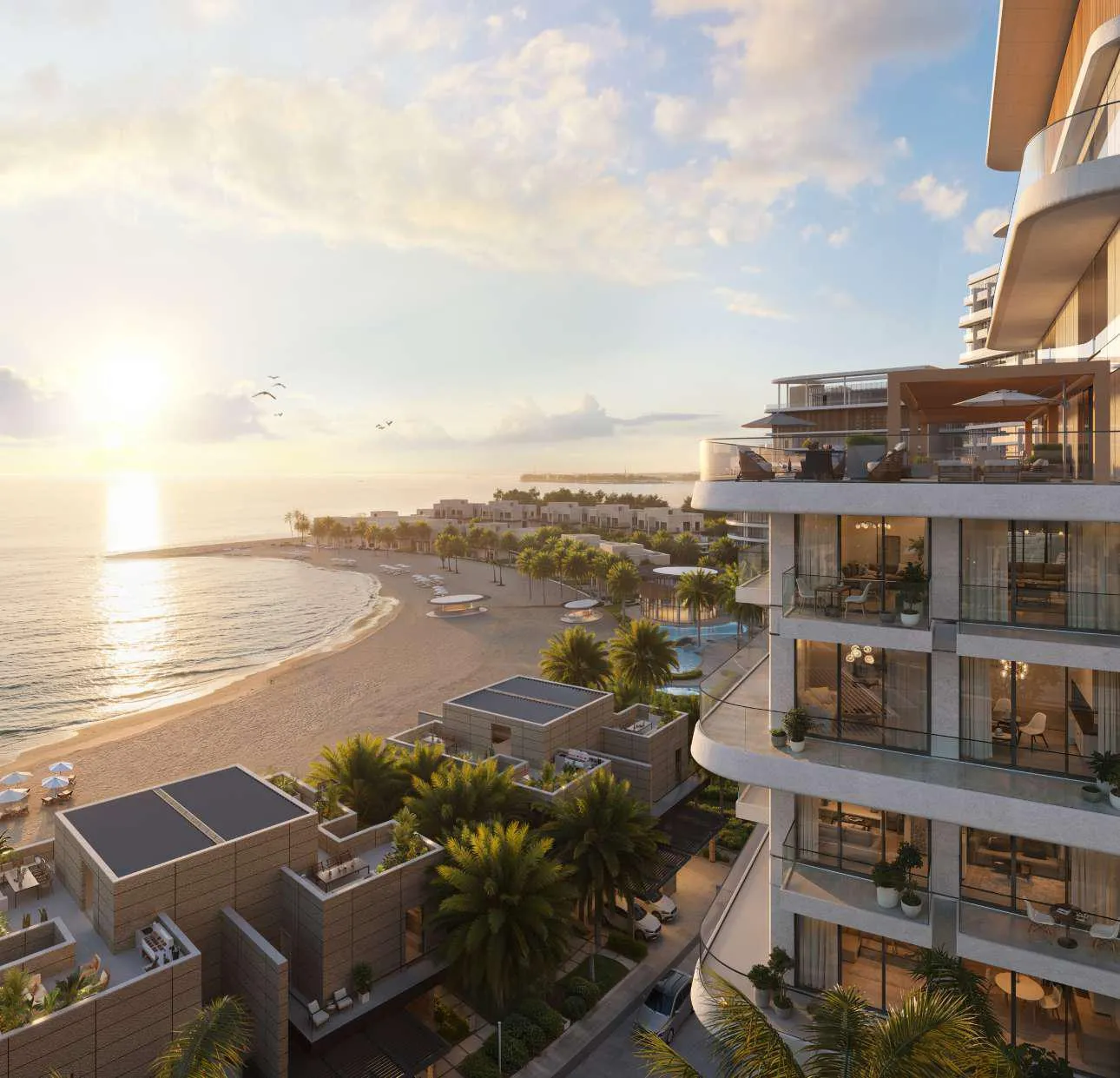 Nasim Al Bahr Residences by Abu Dhabi National Hotels, image 3 of 19. Render supplied by developer.