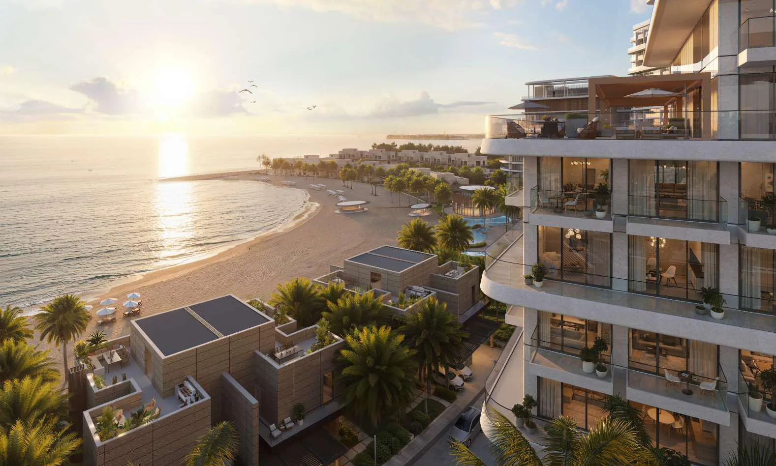 Nasim Al Bahr Residences by Abu Dhabi National Hotels, image 4 of 19. Render supplied by developer.