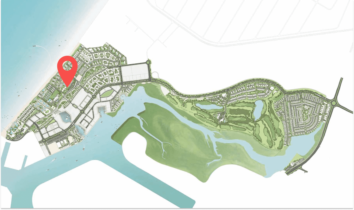Al Zorah Seaside Hills by Al Zorah Development Company, image 11 of 12. Render supplied by developer.