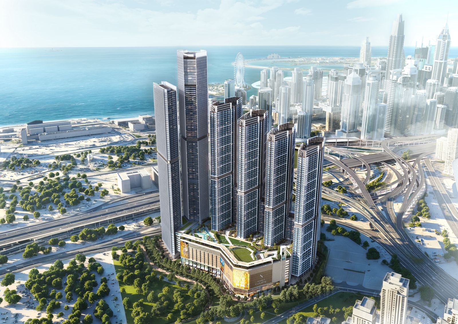 The Serene at Sobha Central, image 3 of 11. Render supplied by developer.