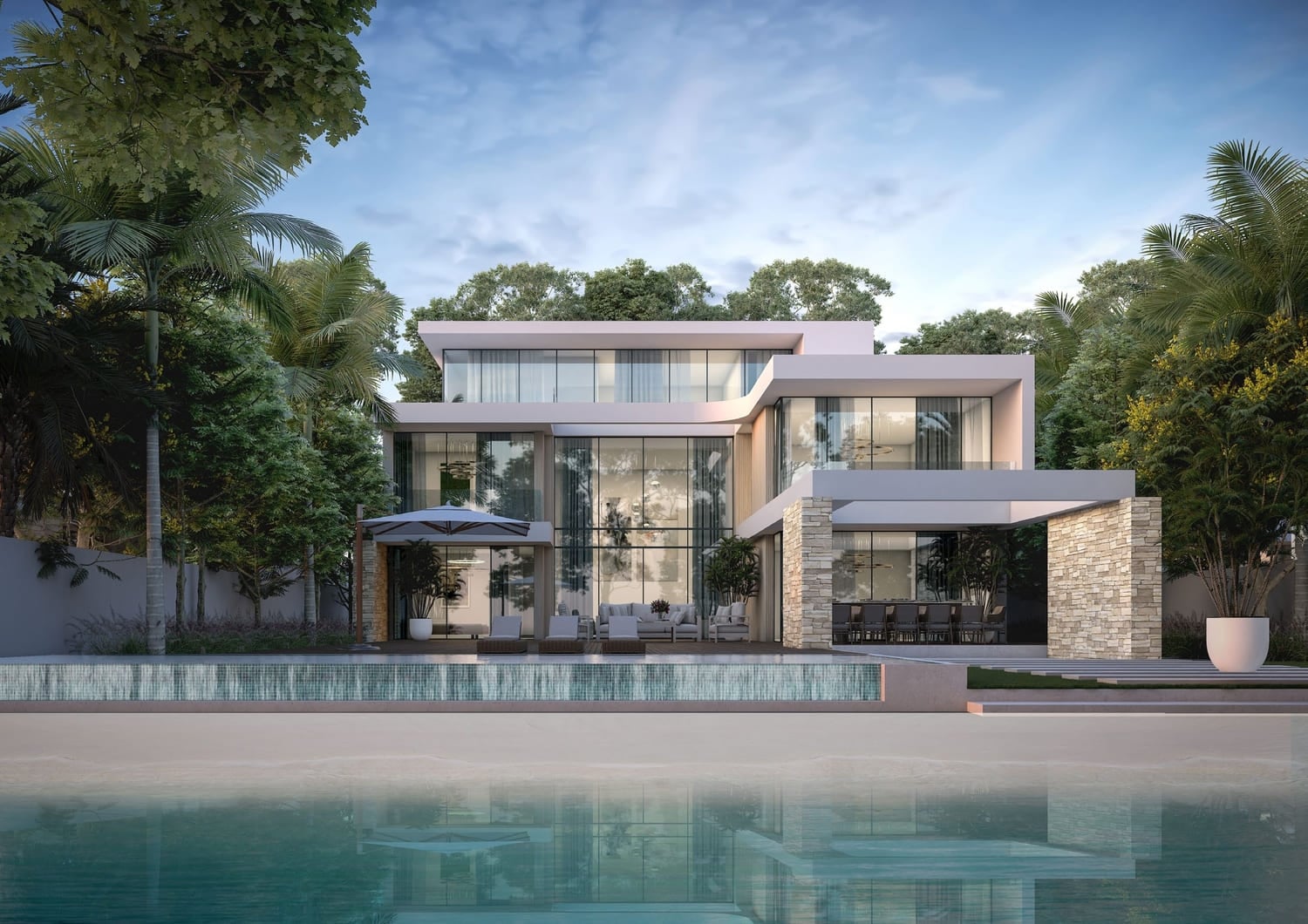 Sobha Siniya Island Villas Phases 1 and 2, image 2 of 8. Render supplied by developer.