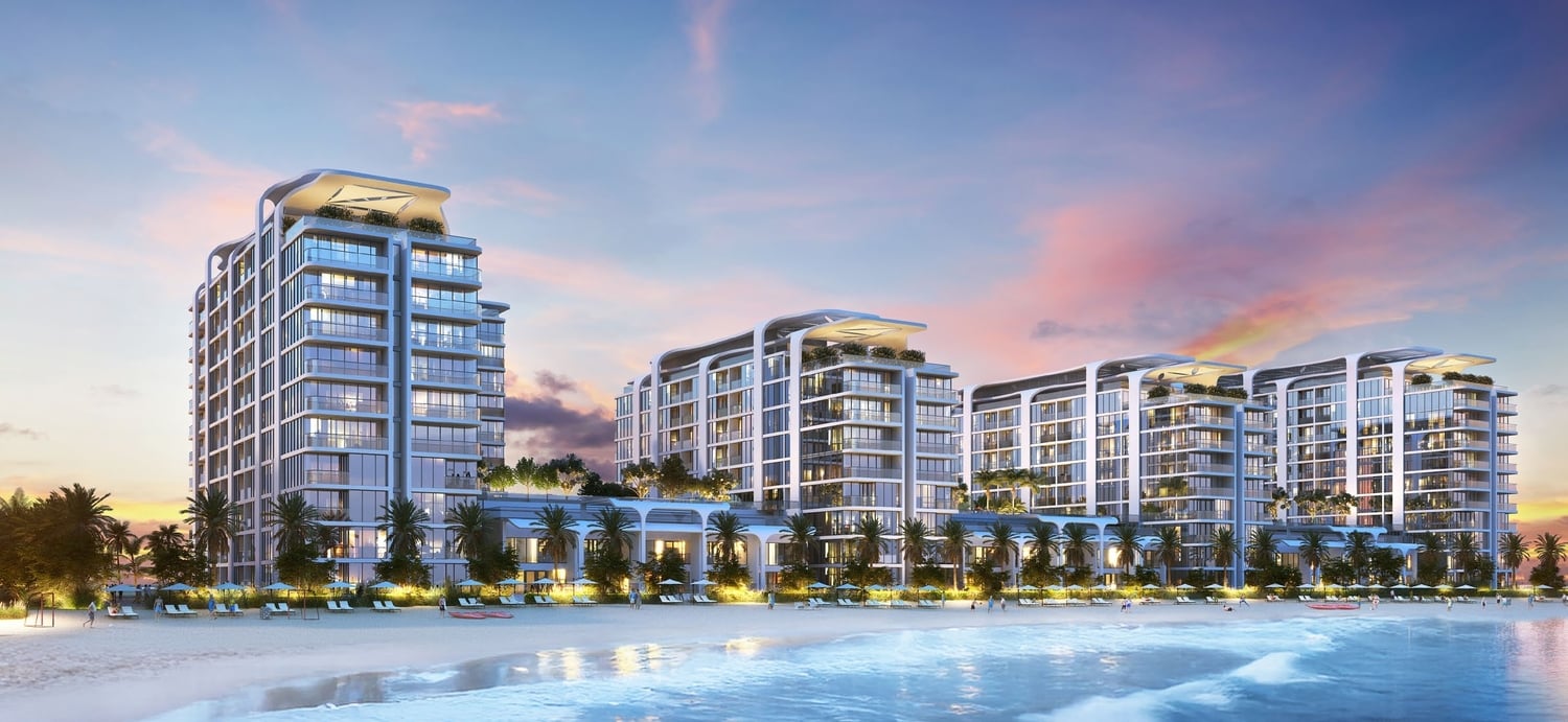 Pristine Beach Residences by Sobha, image 1 of 5. Render supplied by developer.
