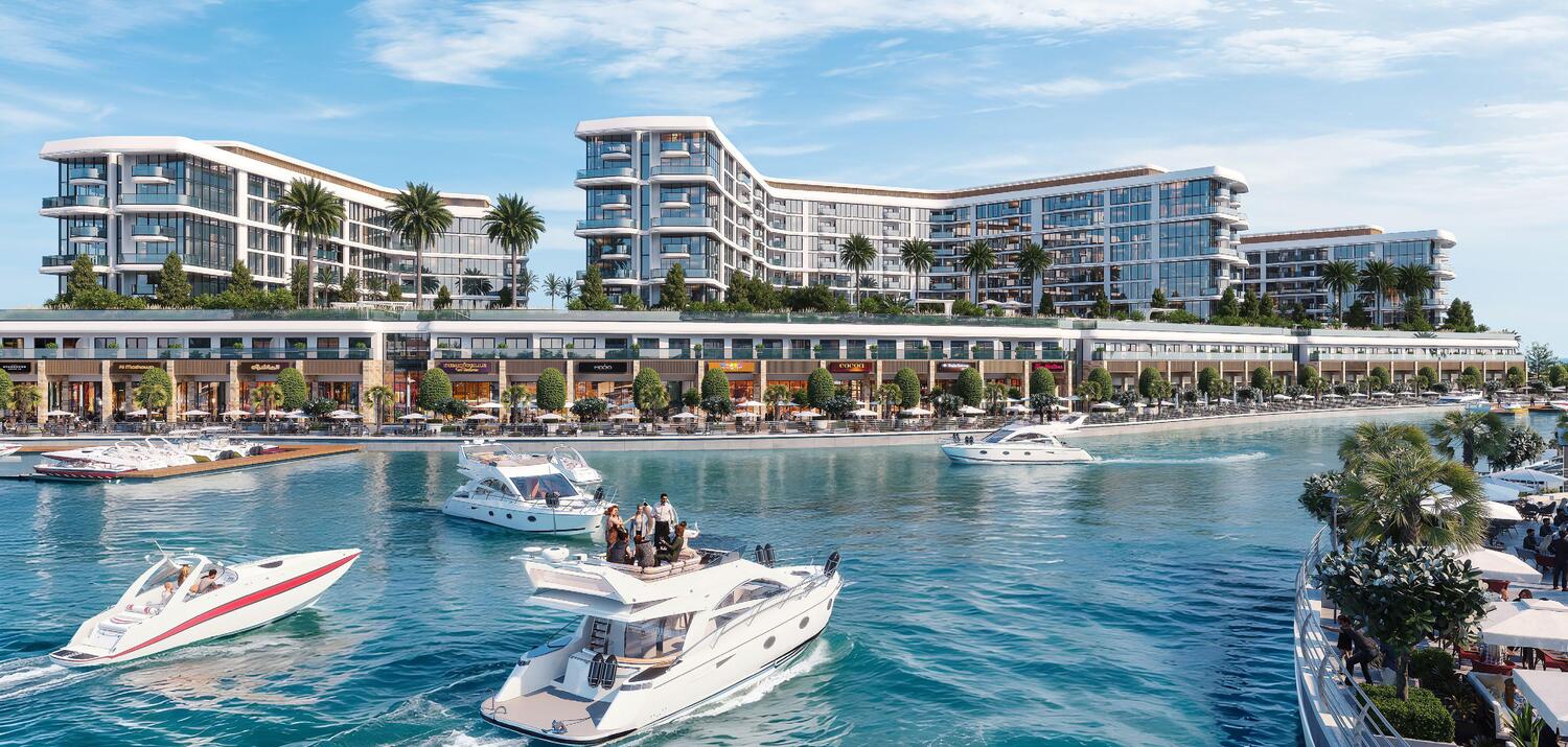 Canalside Marina Residences by Sobha, image 2 of 11. Render supplied by developer.