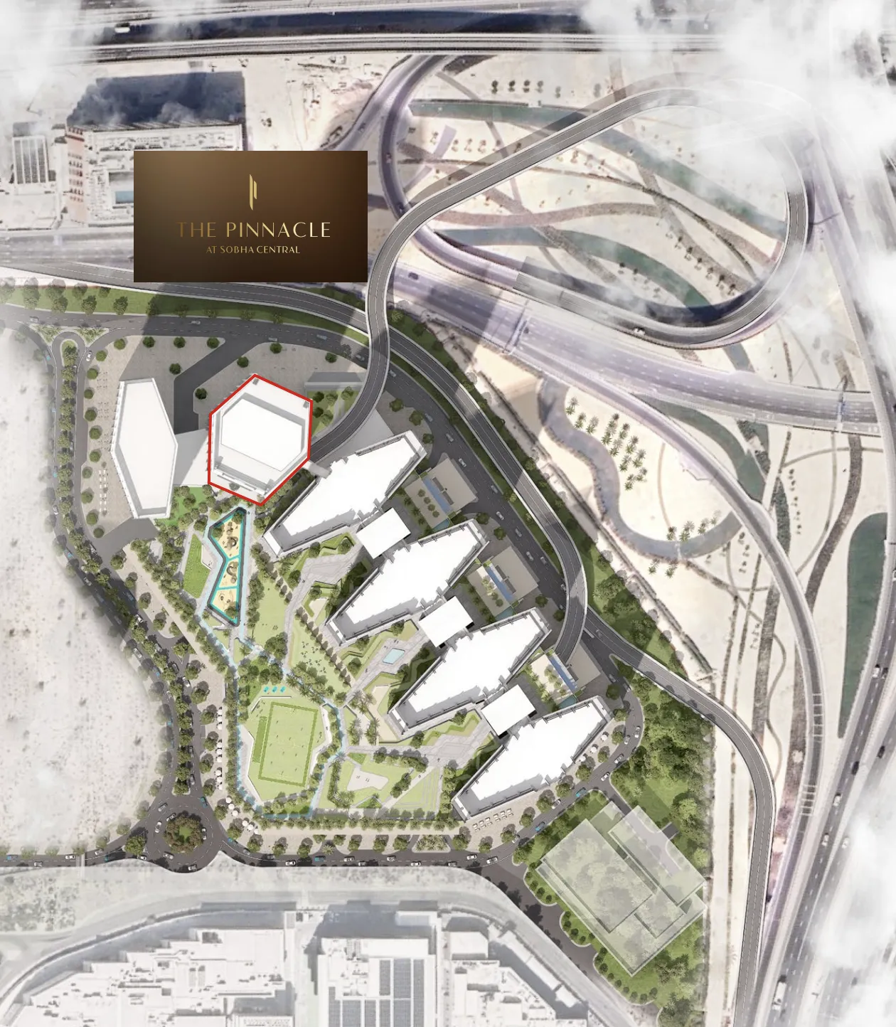 The Pinnacle at Sobha Central, image 6 of 6. Render supplied by developer.