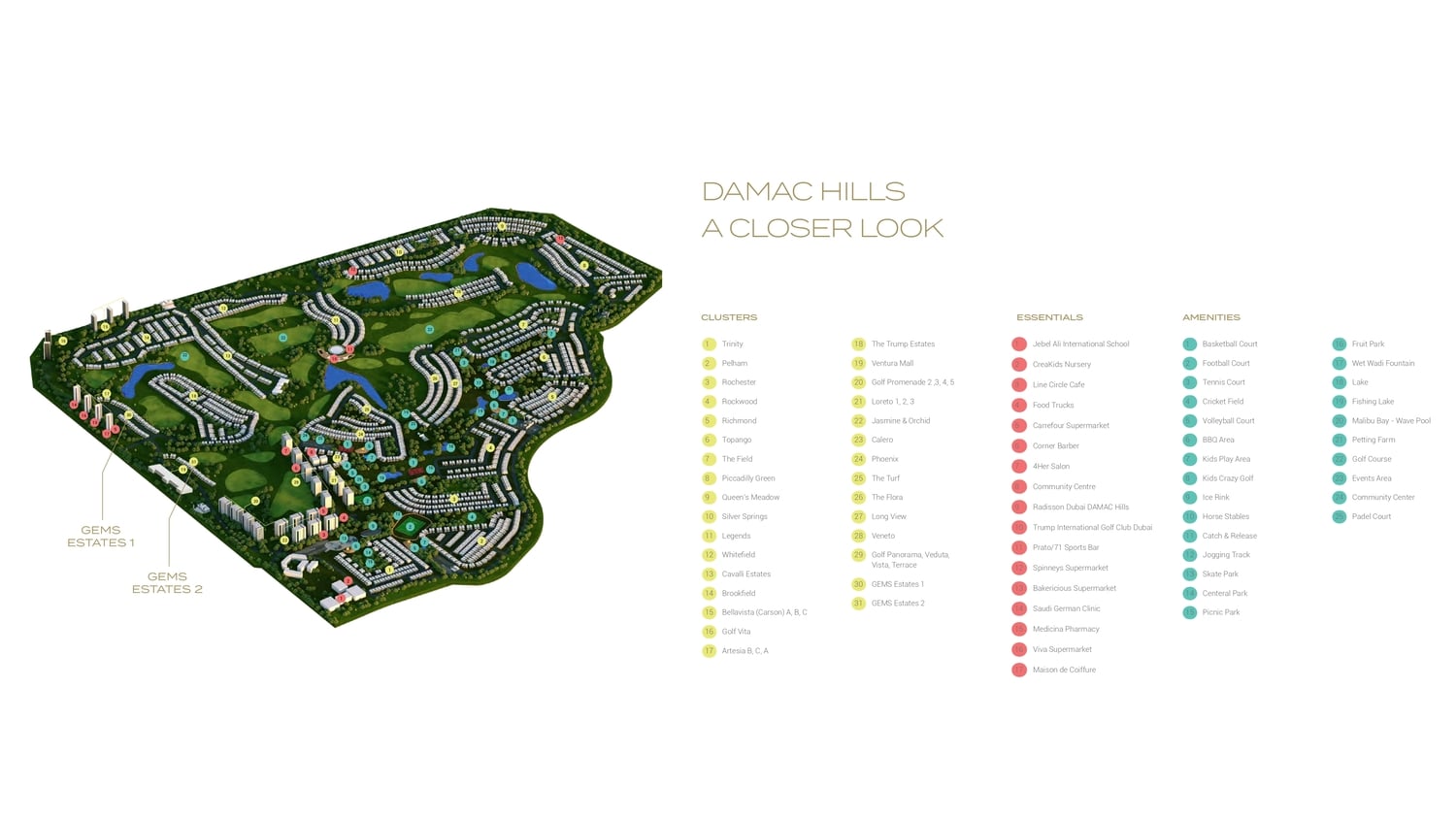 Damac Hills - Gems Estates, image 12 of 12. Render supplied by developer.