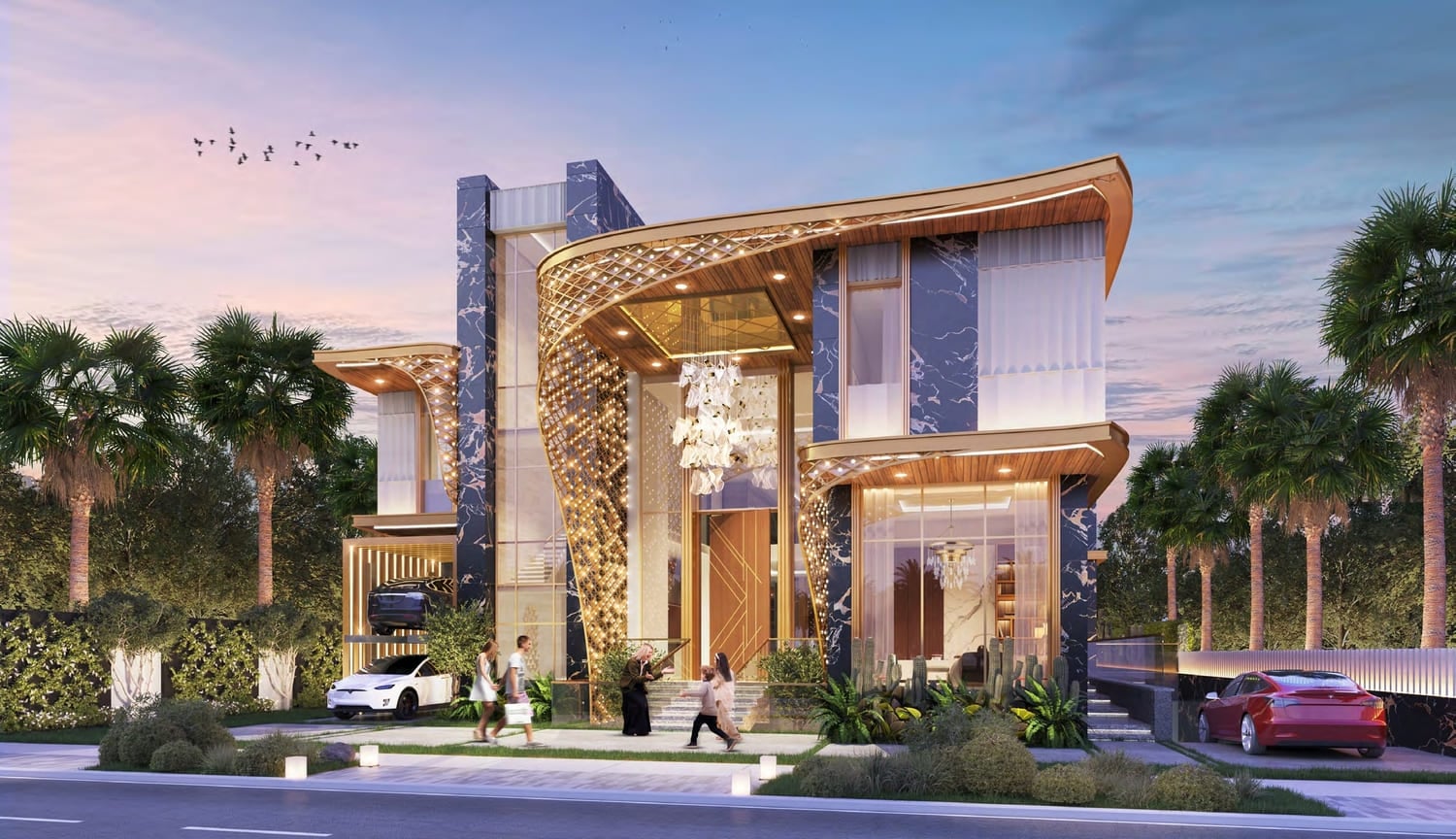Damac Hills - Gems Estates, image 2 of 12. Render supplied by developer.