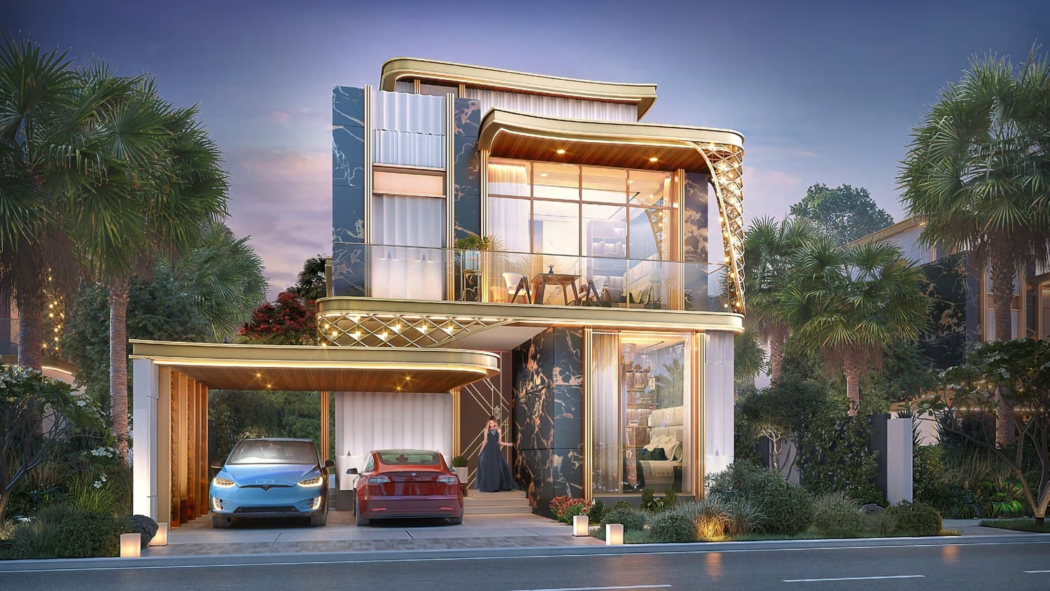 Damac Hills - Gems Estates, image 9 of 12. Render supplied by developer.