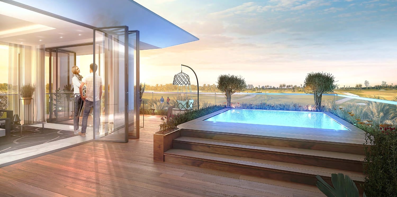 Damac Hills - Cavalli Estates, image 2 of 11. Render supplied by developer.