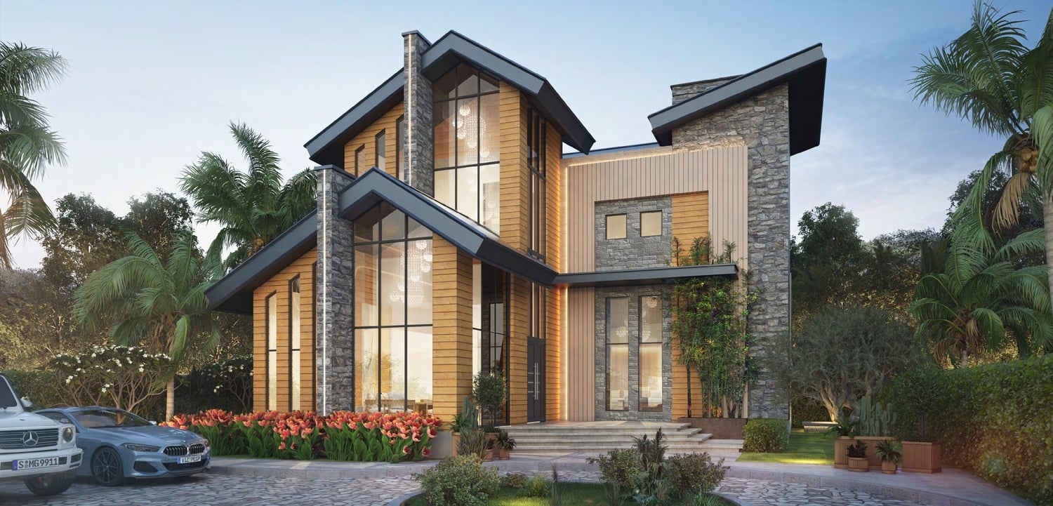 The Farmhouses by Damac, Damac Hills 2. Render supplied by developer.