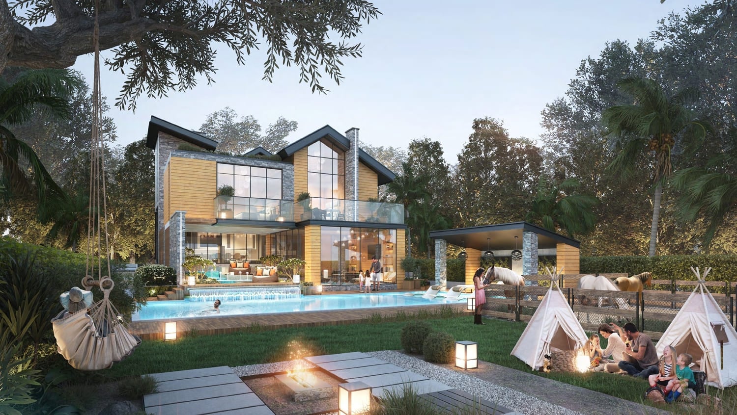 The Farmhouses by Damac, image 3 of 4. Render supplied by developer.