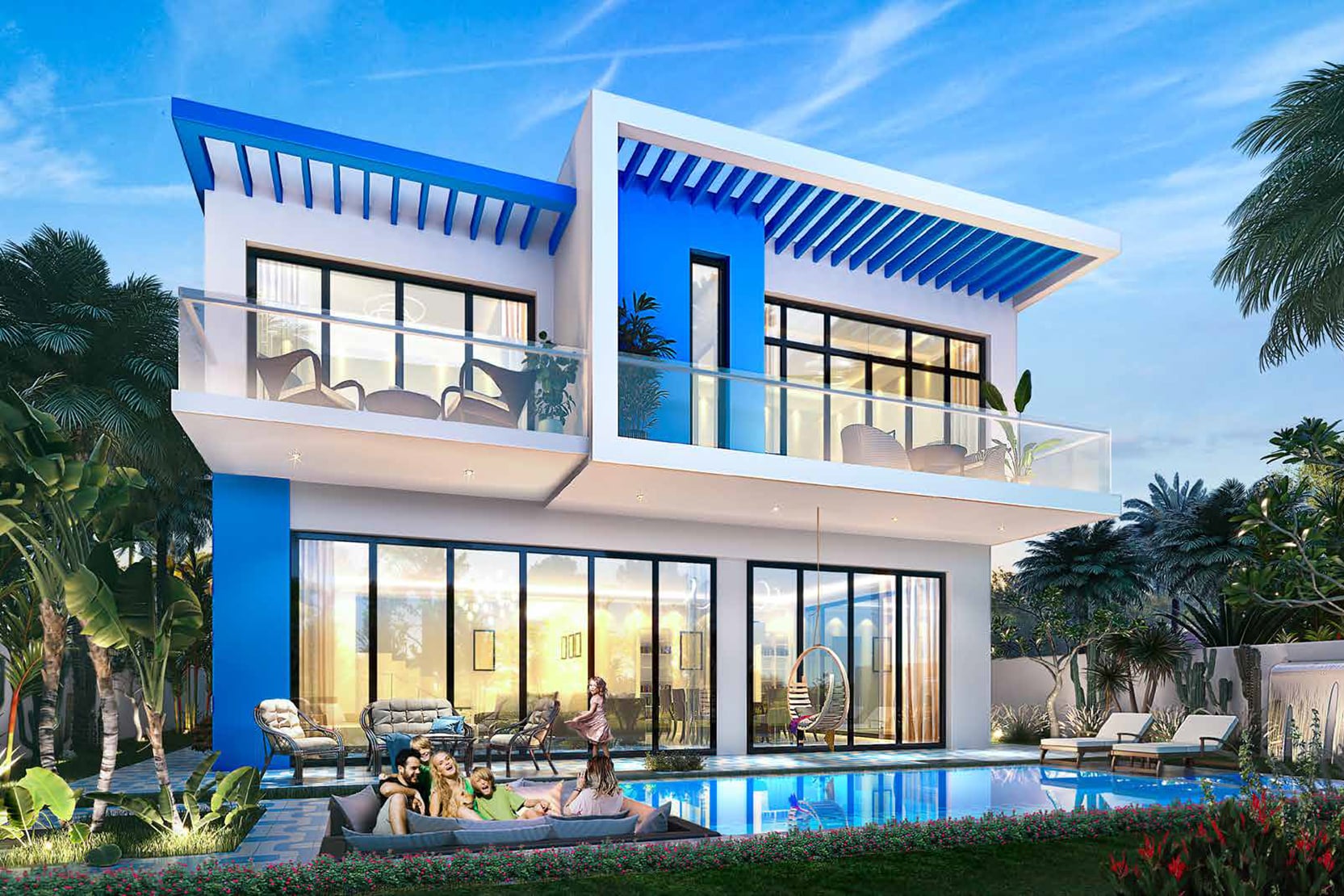 Damac Lagoons Monte Carlo by Damac, The Oasis. Render supplied by developer.
