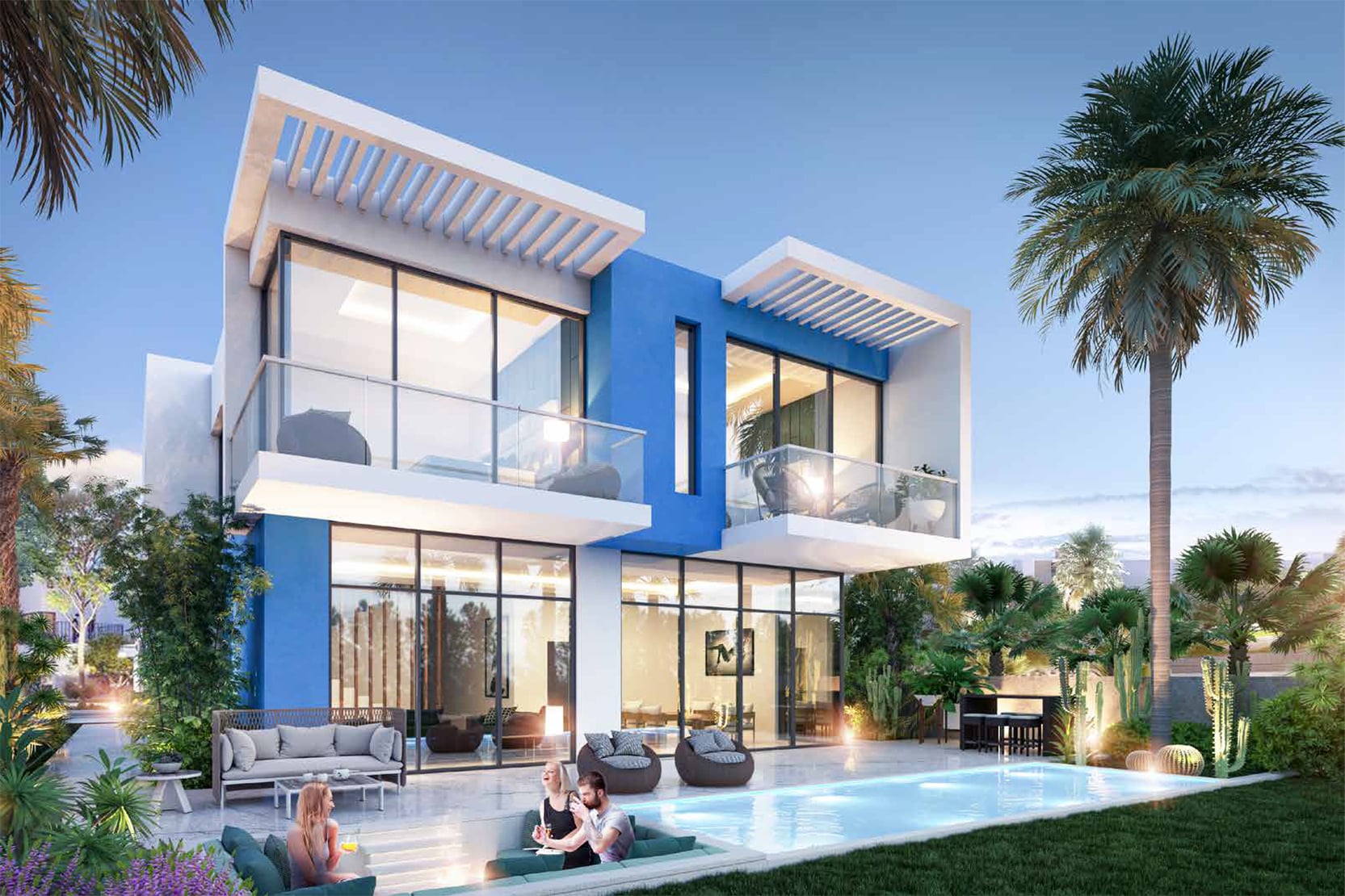 Damac Lagoons Monte Carlo by Damac, image 6 of 16. Render supplied by developer.