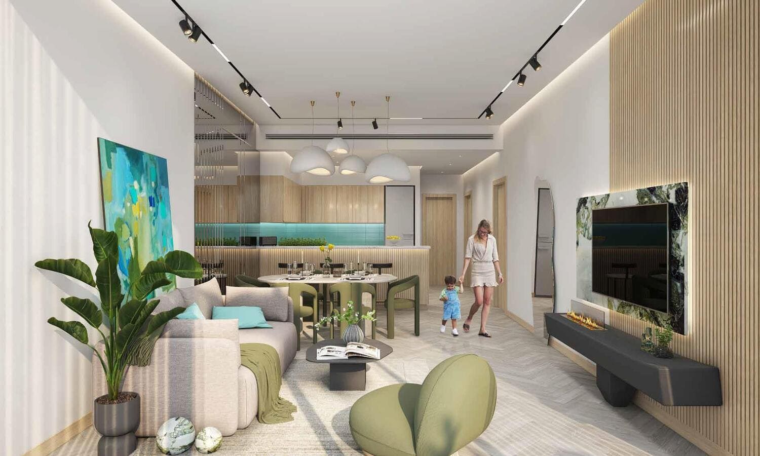 Damac Lagoons Views by Damac, image 4 of 6. Render supplied by developer.