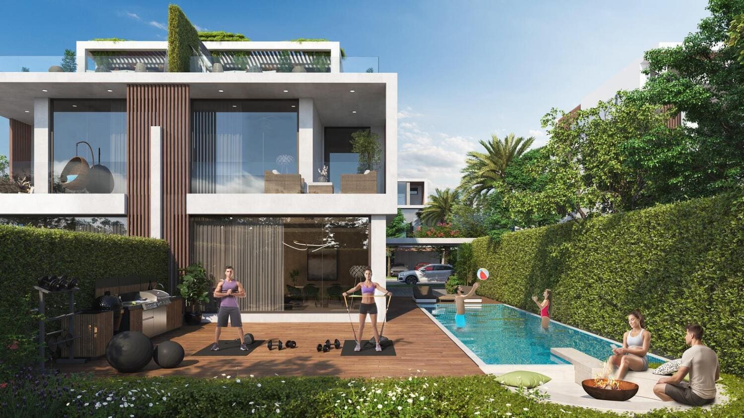 Damac Hills 2 - Park Greens by Damac, image 2 of 9. Render supplied by developer.
