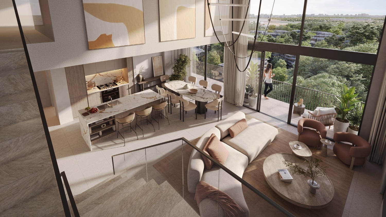 Ghaf Woods Distrikt by Majid Al Futtaim, image 2 of 9. Render supplied by developer.