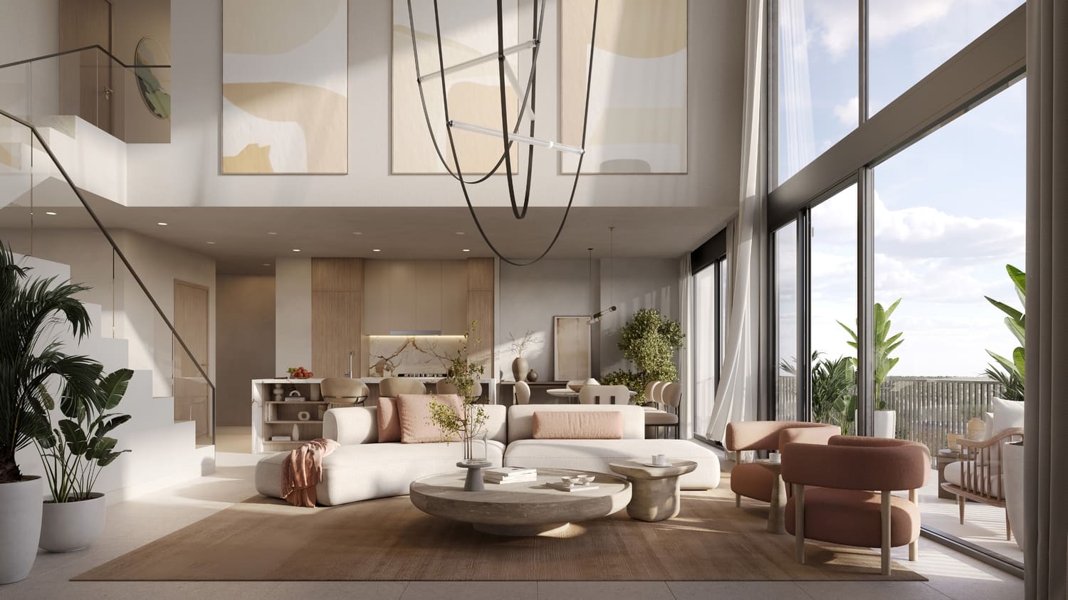 Ghaf Woods Distrikt by Majid Al Futtaim, image 3 of 9. Render supplied by developer.