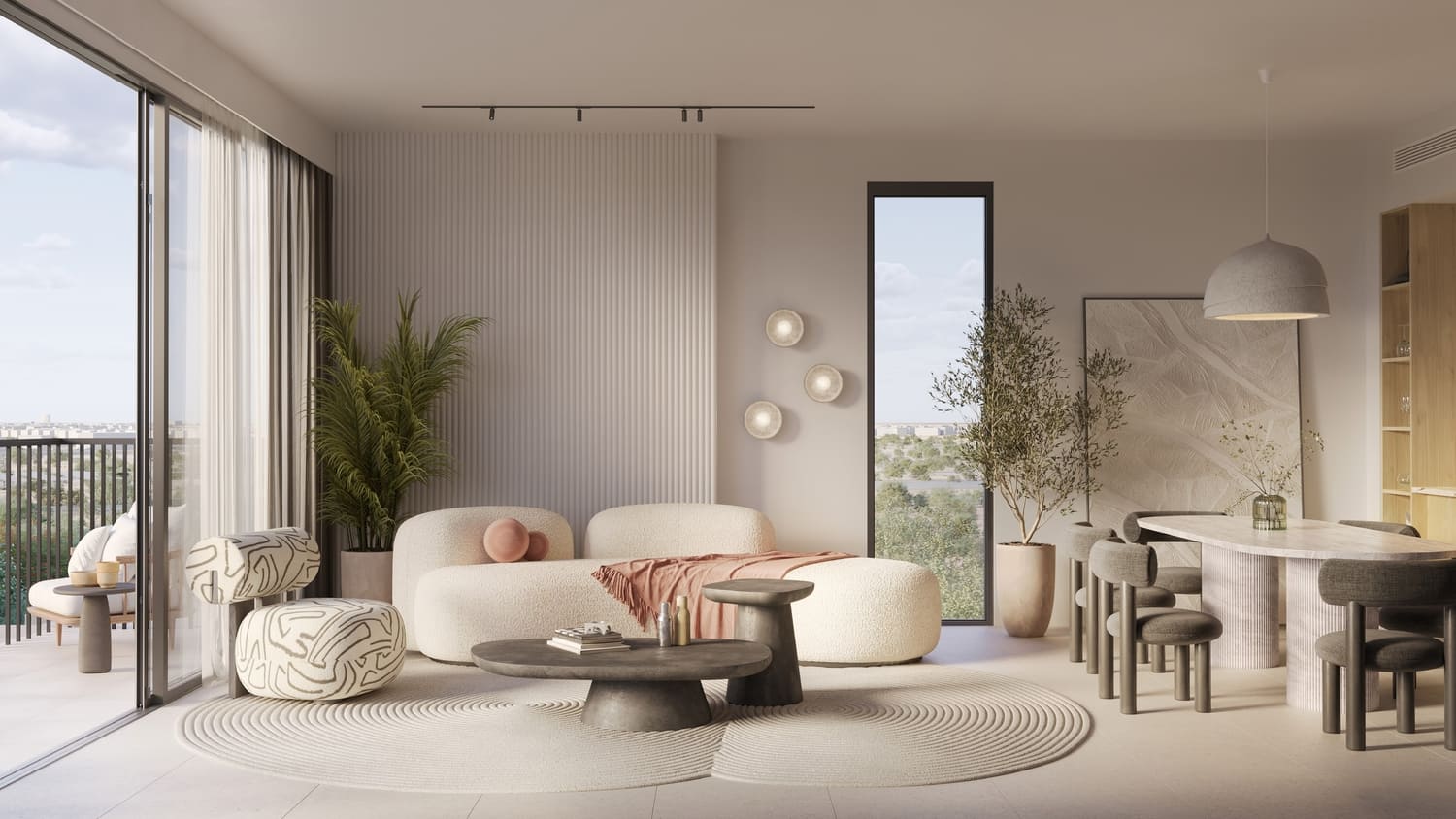 Ghaf Woods Distrikt by Majid Al Futtaim, image 4 of 9. Render supplied by developer.