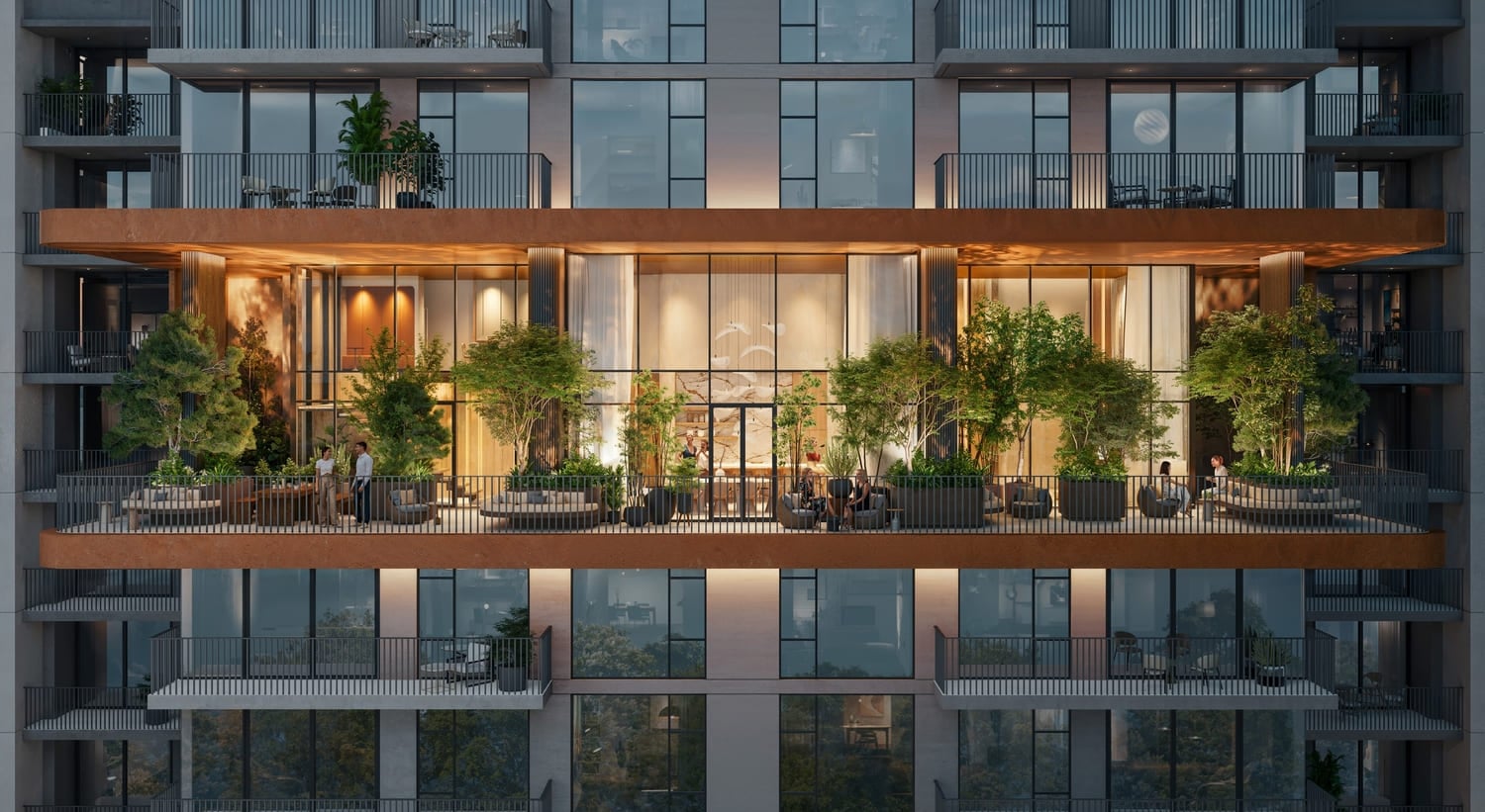 Ghaf Woods Distrikt by Majid Al Futtaim, image 1 of 9. Render supplied by developer.