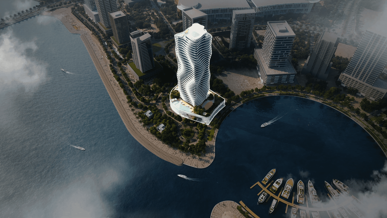 Elie Saab Waterfront by Ohana Development, image 19 of 21. Render supplied by developer.