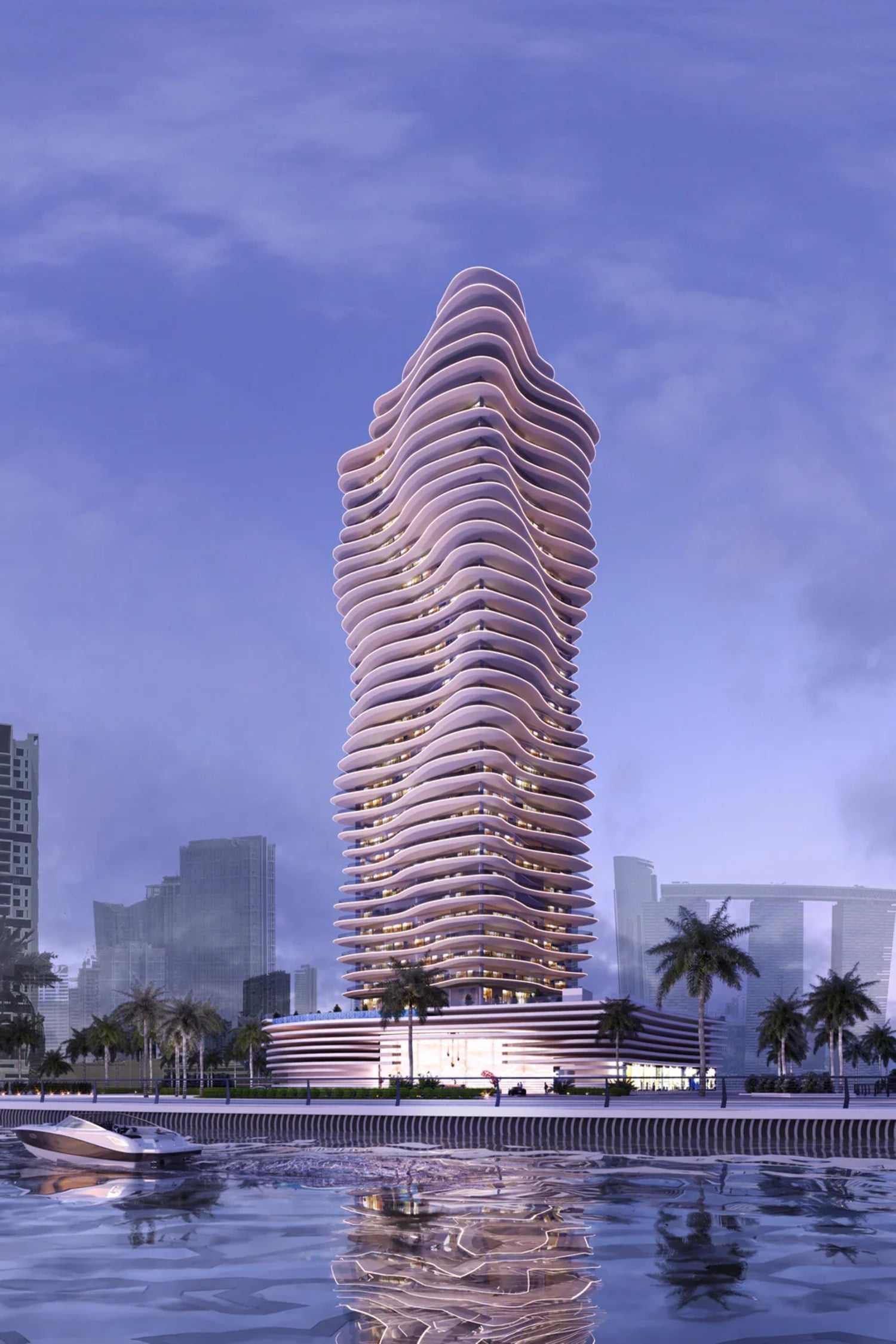 Elie Saab Waterfront by Ohana Development, image 2 of 21. Render supplied by developer.
