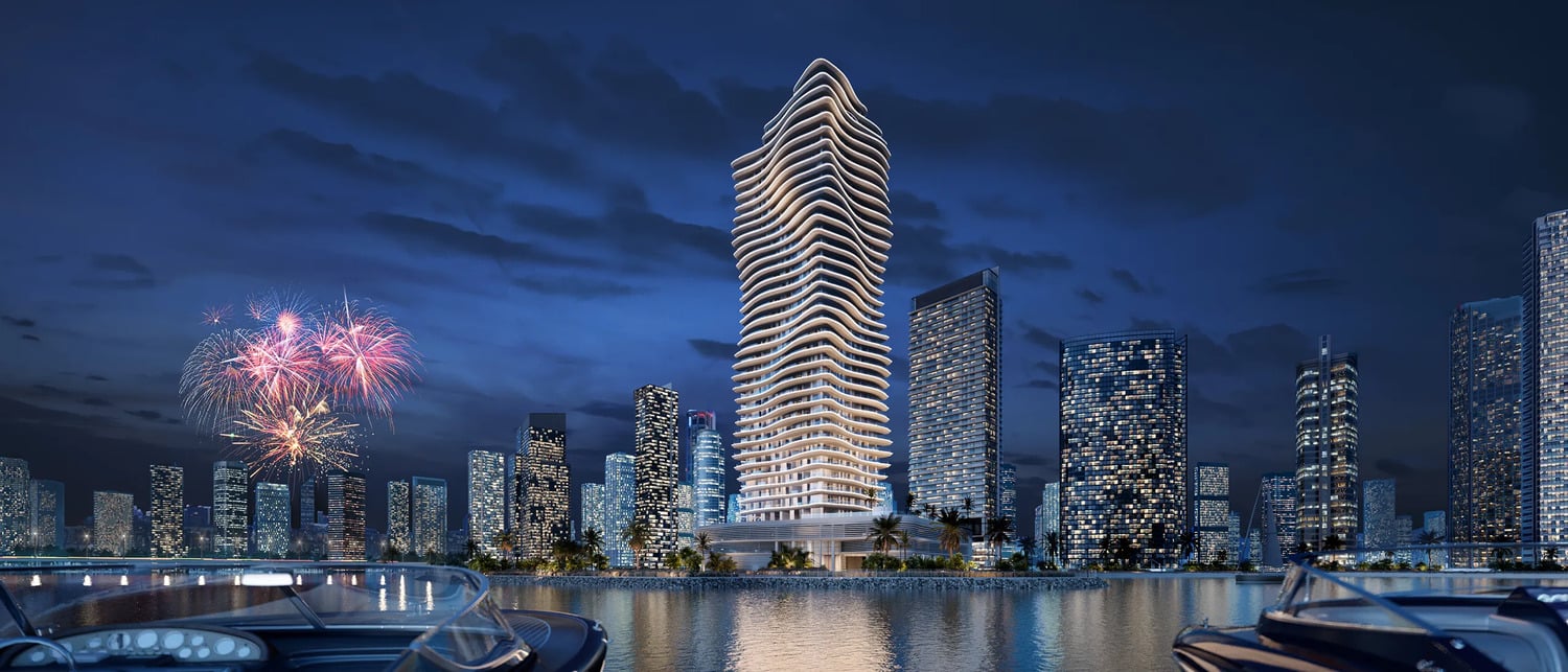 Elie Saab Waterfront by Ohana Development, image 3 of 21. Render supplied by developer.