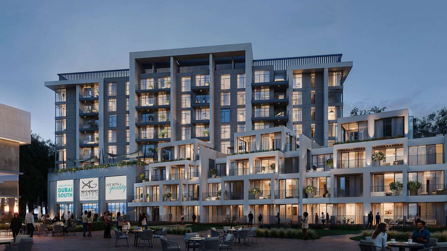 Beachfront Gates 2 by Dubai South, image 1 of 11. Render supplied by developer.